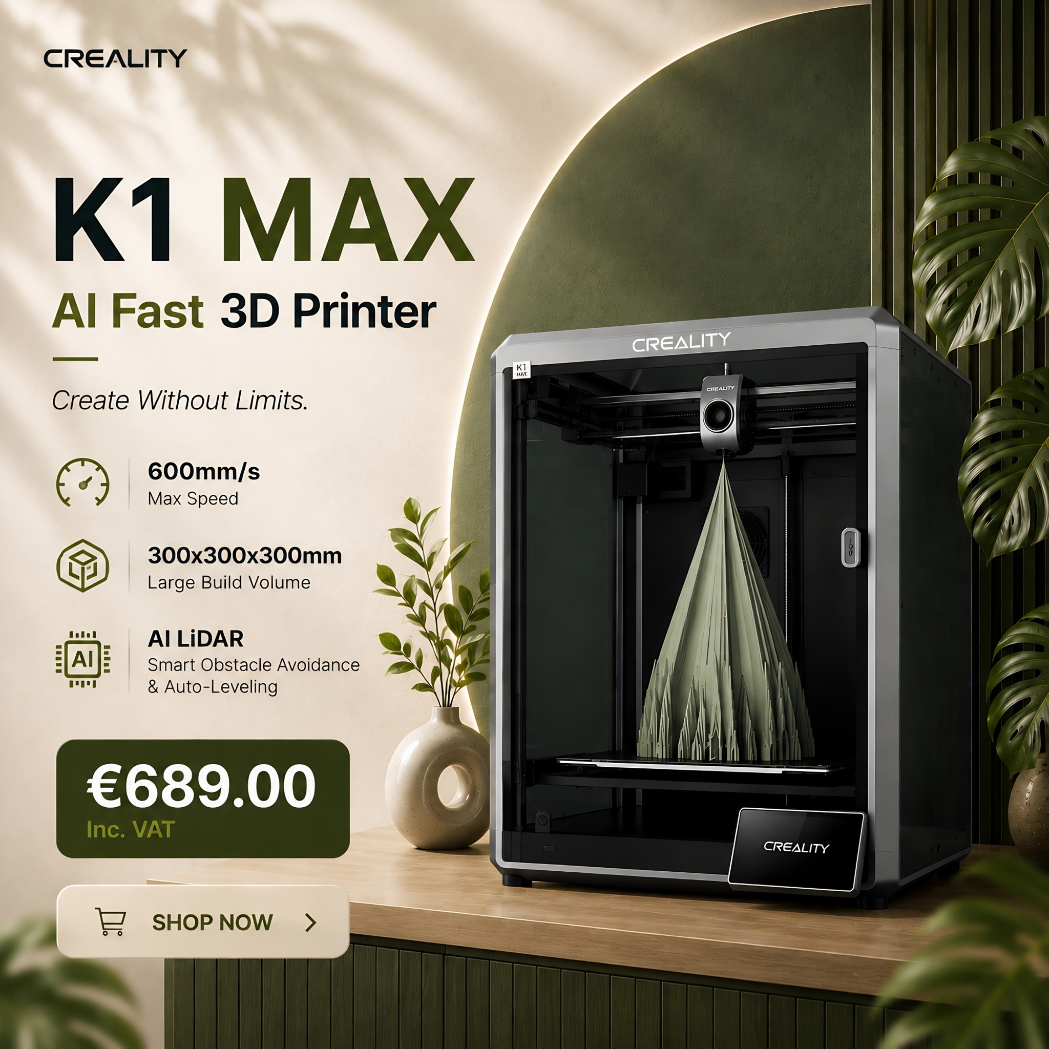 Cartridge World Cyprus Facebook ad: CREALITY K1 MAX AI FAST 3D Printer, 3D PRINTERS |…