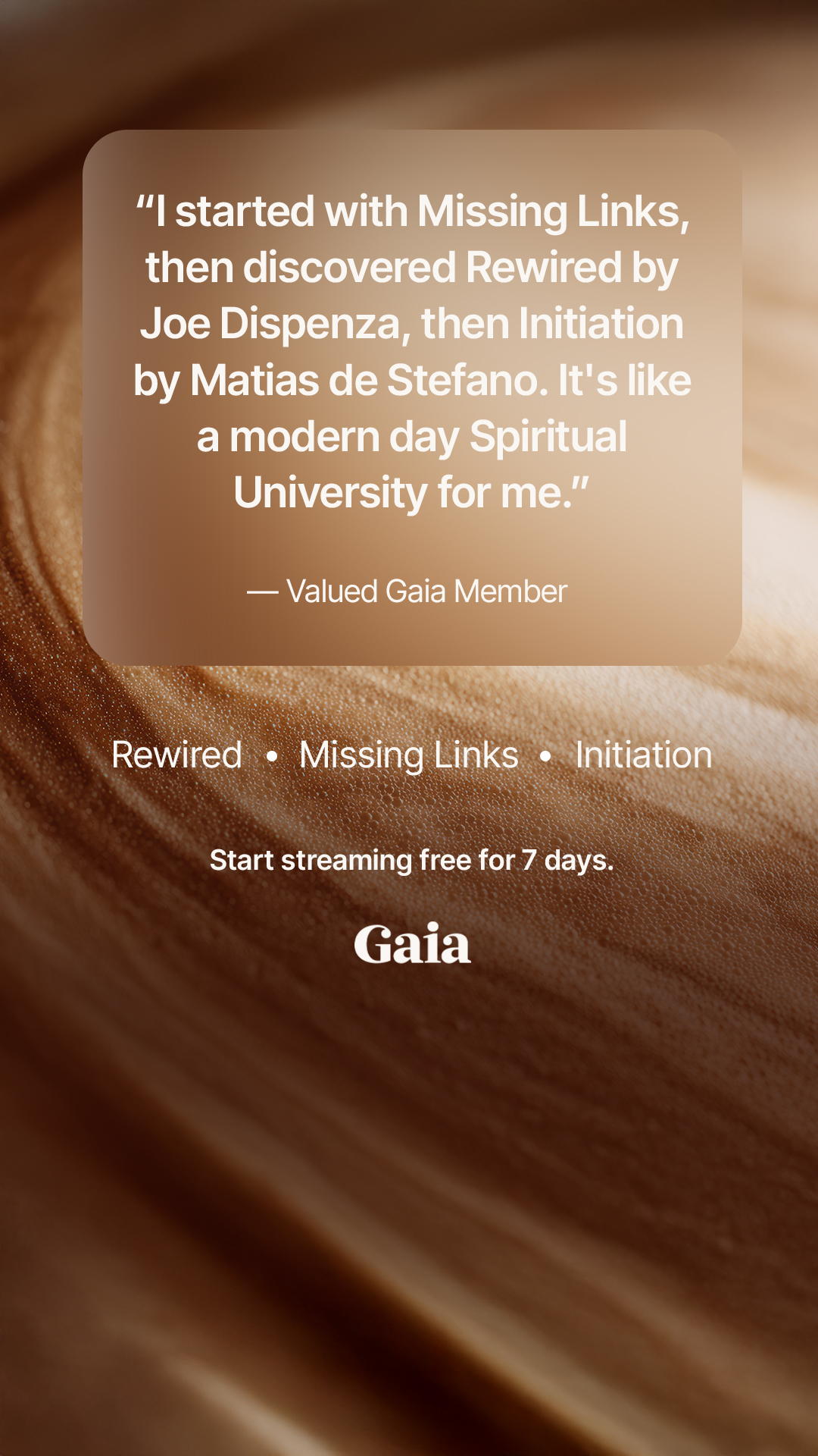 Gaia Facebook ad