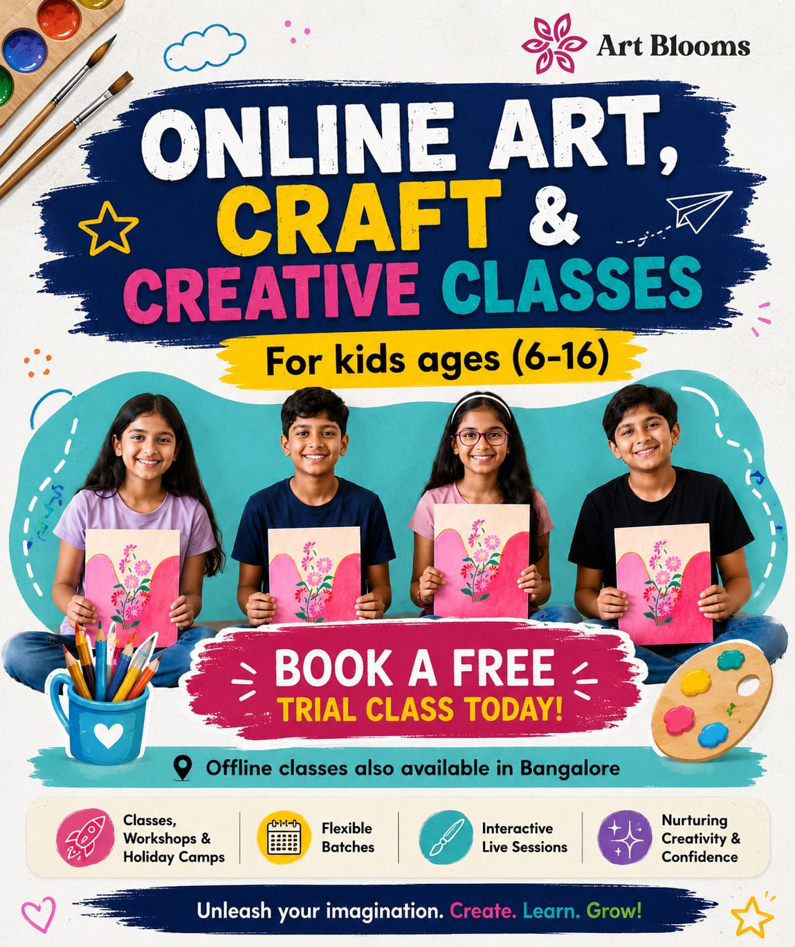 Art Blooms Facebook ad: Enquire Now!