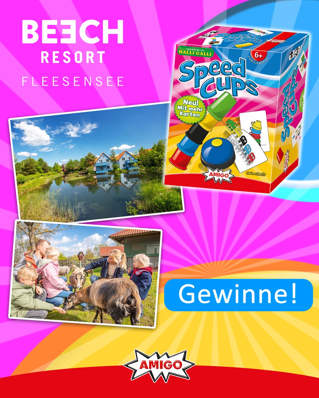 AMIGO Spiele Facebook ad: Sichert euch die Chance auf Familienurlaub an der…