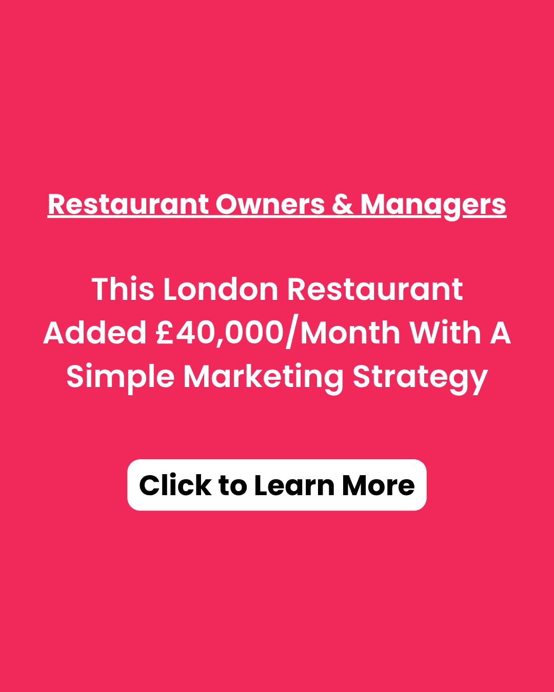CJ Digital Facebook ad: #1 Growth System For Restaurants