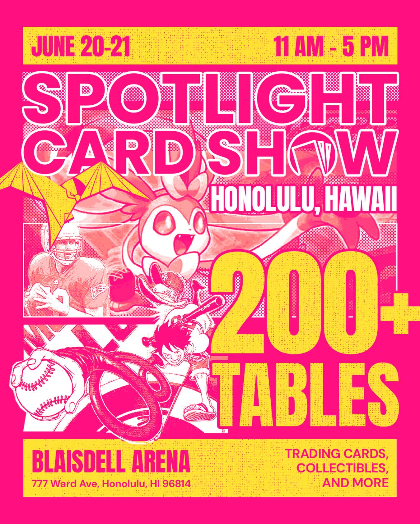 Spotlight Card Show Facebook ad: Trading Card & Collectibles Event | Blaisdell Arena