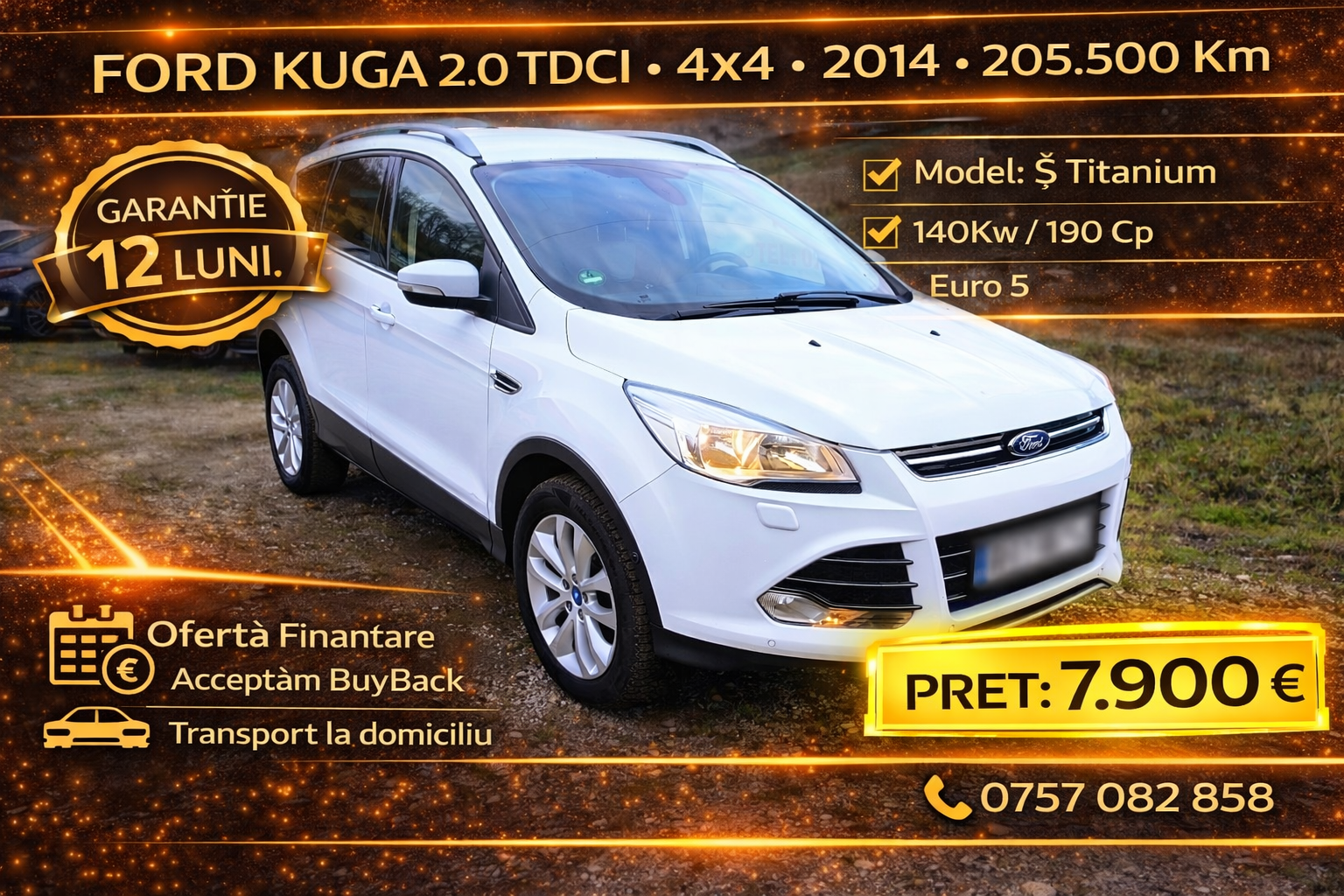 Adipol Automobile - Vanzari auto second-hand Facebook ad: Ford Kuga 2.0 TDCi 4x4 Automat • Titanium…