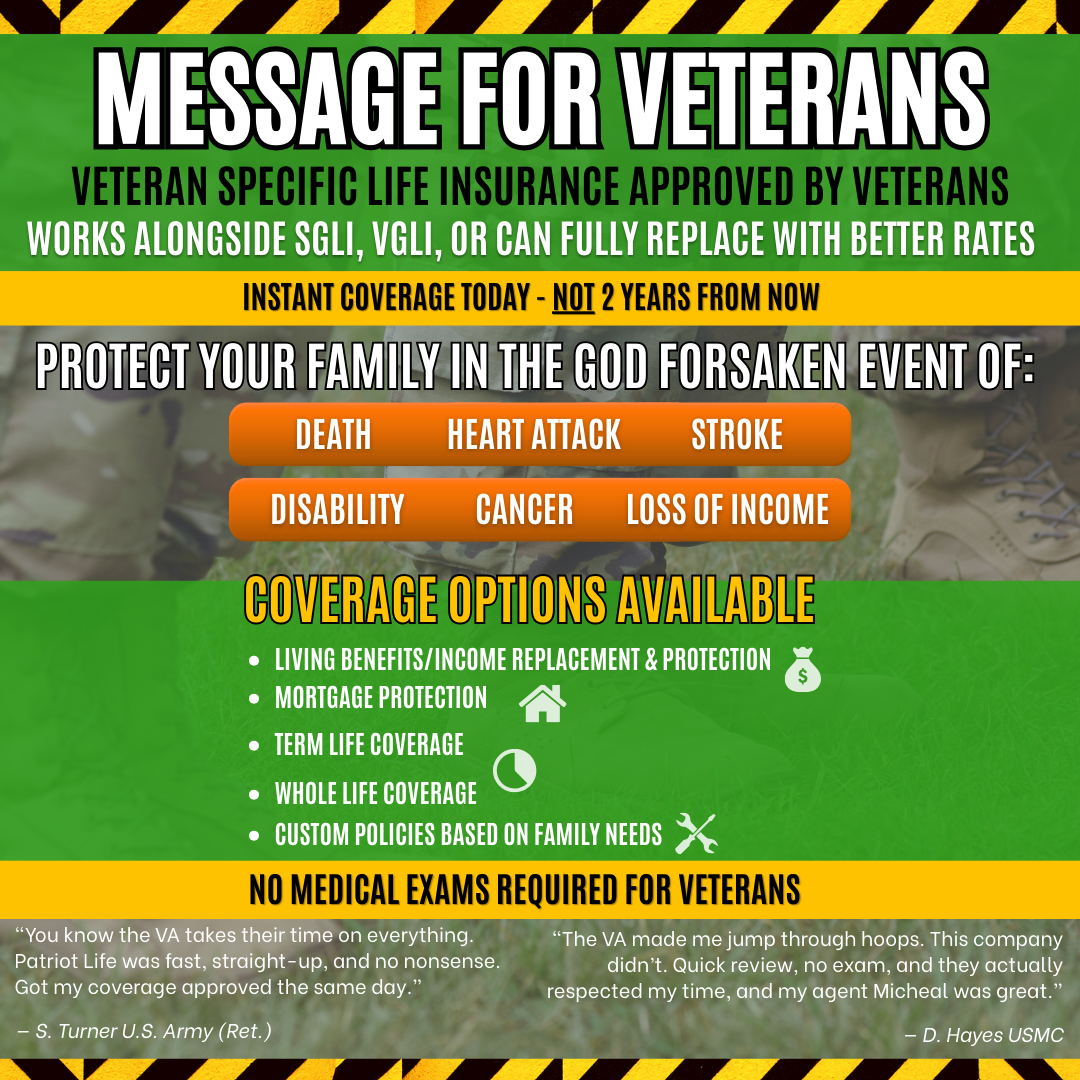 Patriot Life Policy Facebook ad from Feb 17, 2026
