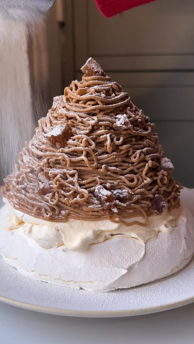 NYT Cooking Facebook ad: @nicolaalamb’s Giant Mont Blanc is a maximalist…
