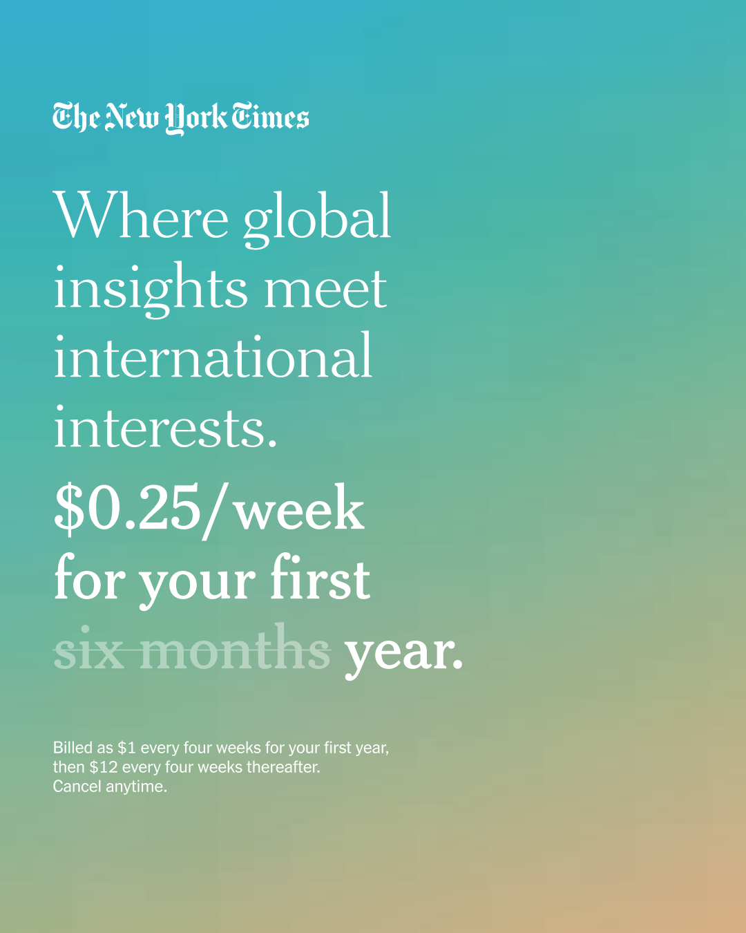 The New York Times Facebook ad