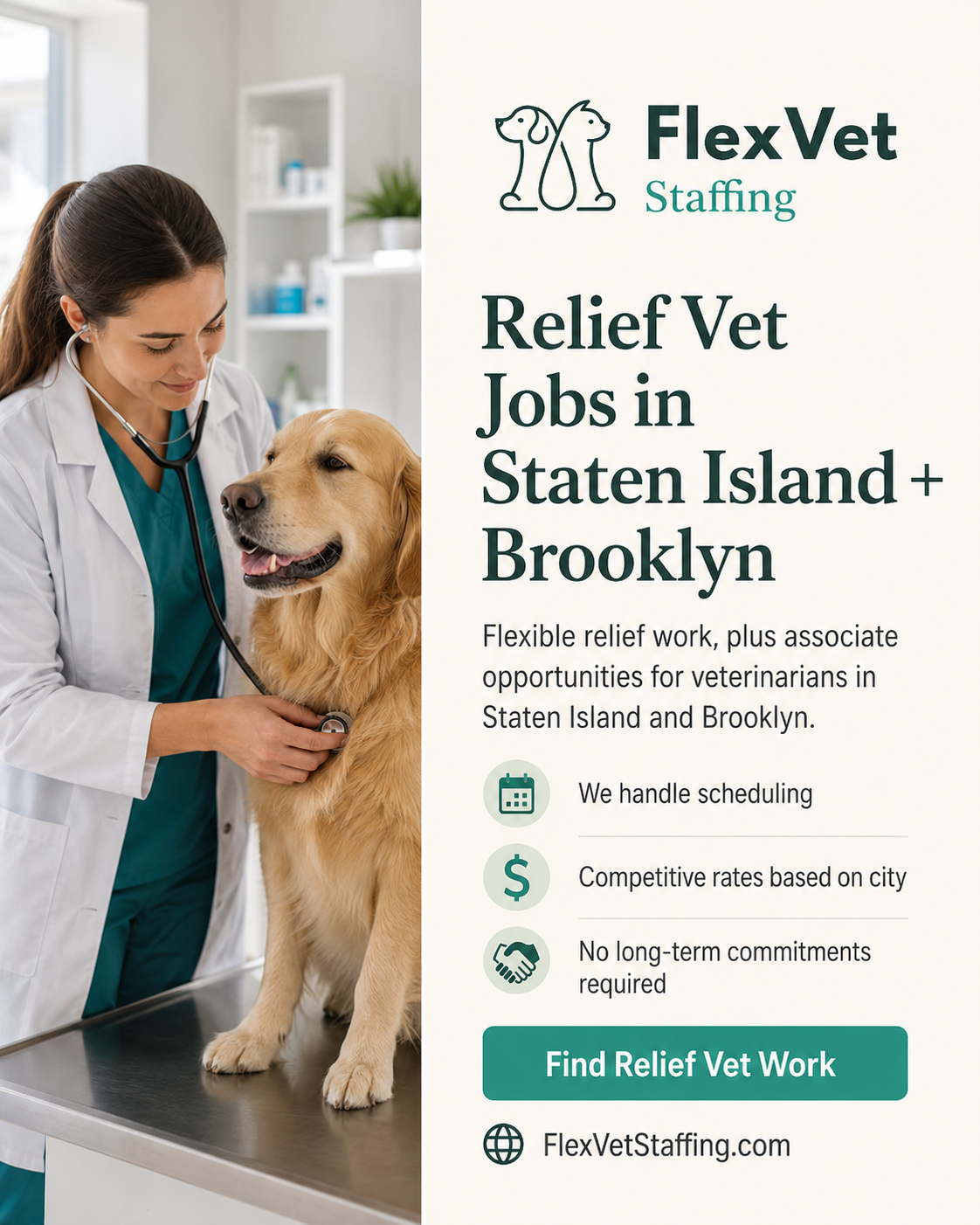 Flex Vet Staffing Facebook ad