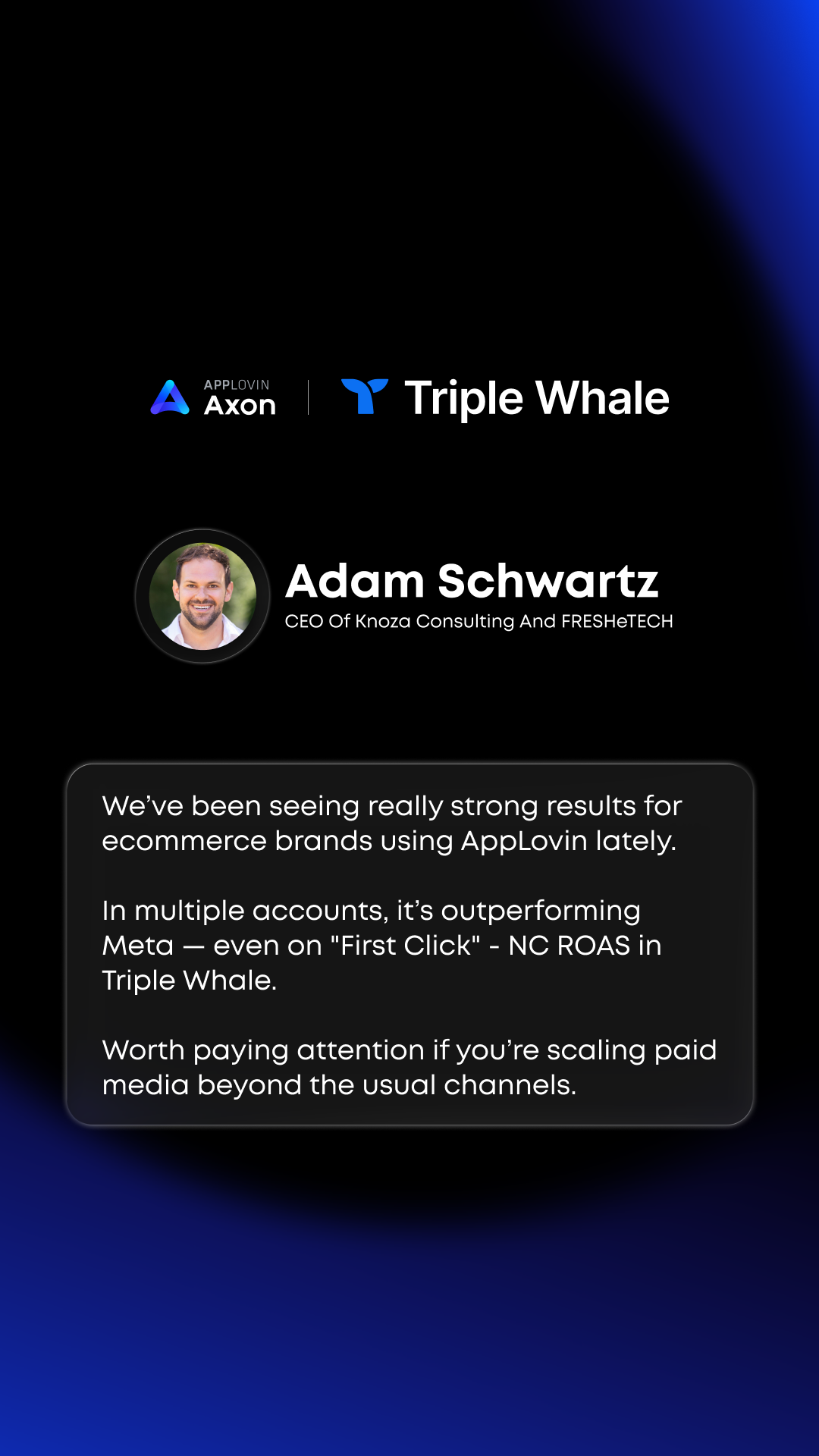 Triple Whale Facebook ad