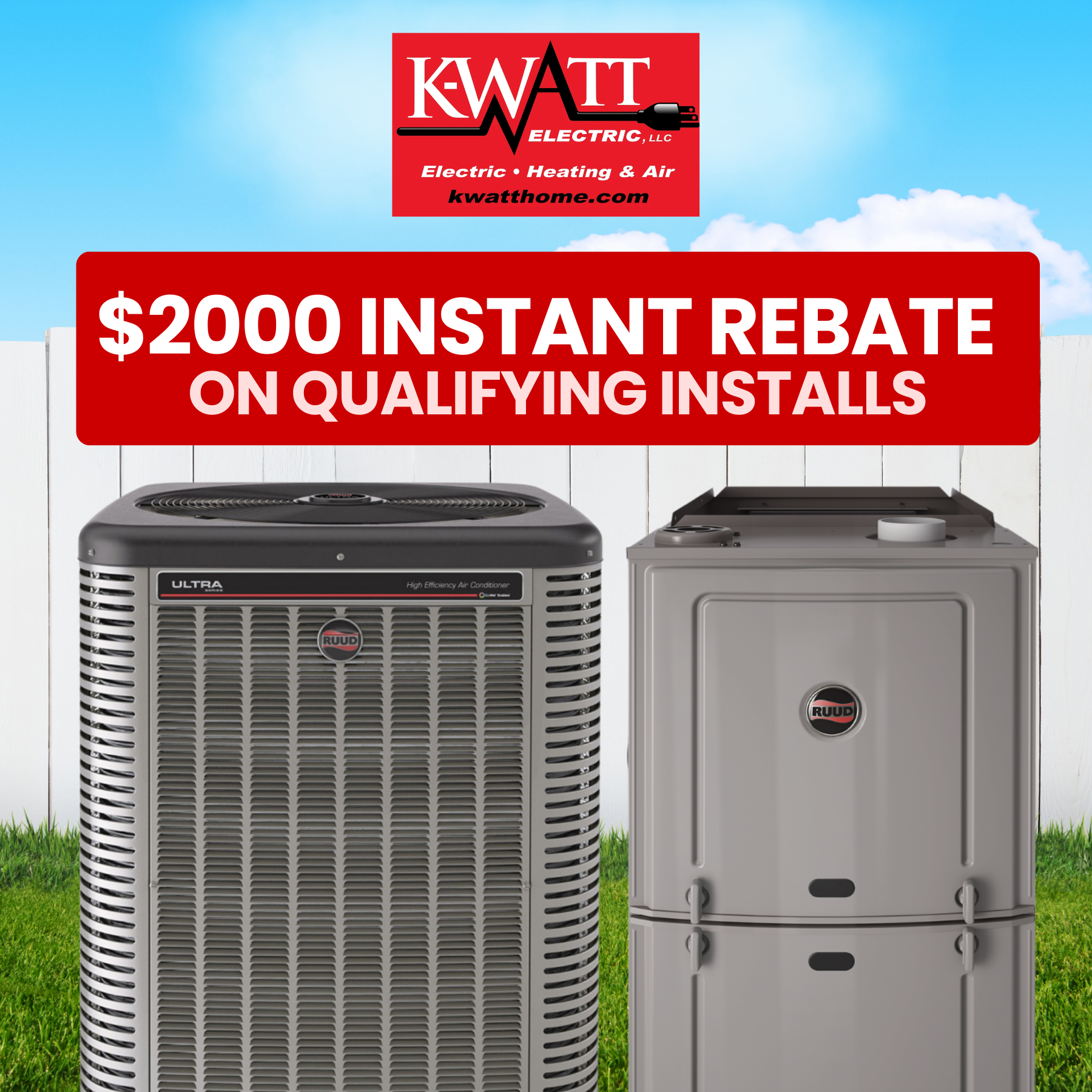 Kwatt Electric, Heating and Air Conditioning Facebook ad