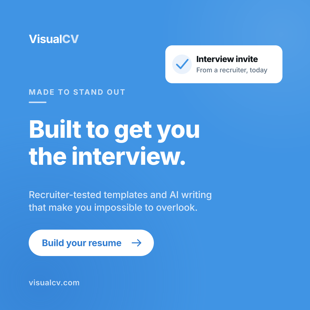 VisualCV Facebook ad