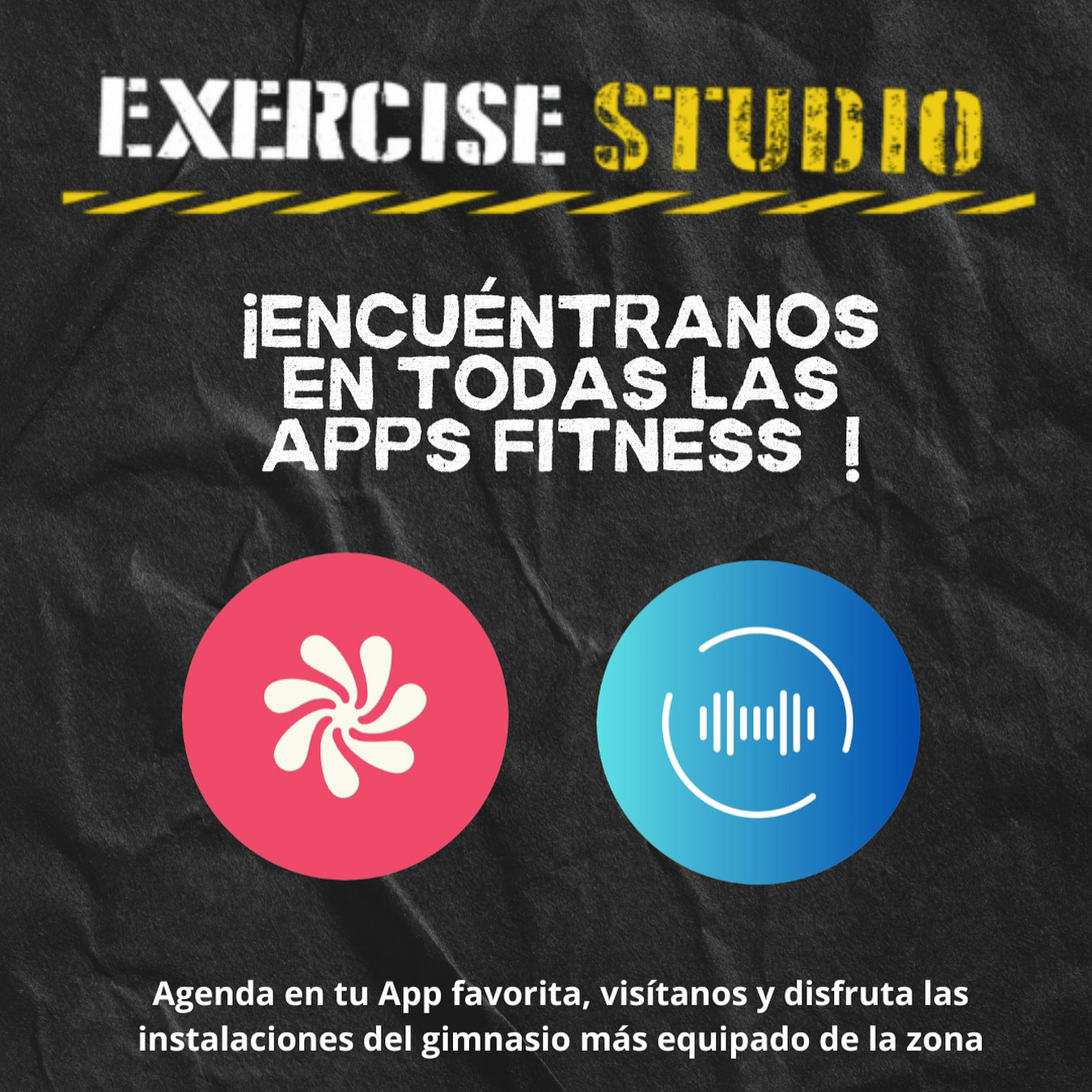 Exercise Studio Facebook ad: ¡Ya estamos en las mejores plataformas fitness!
