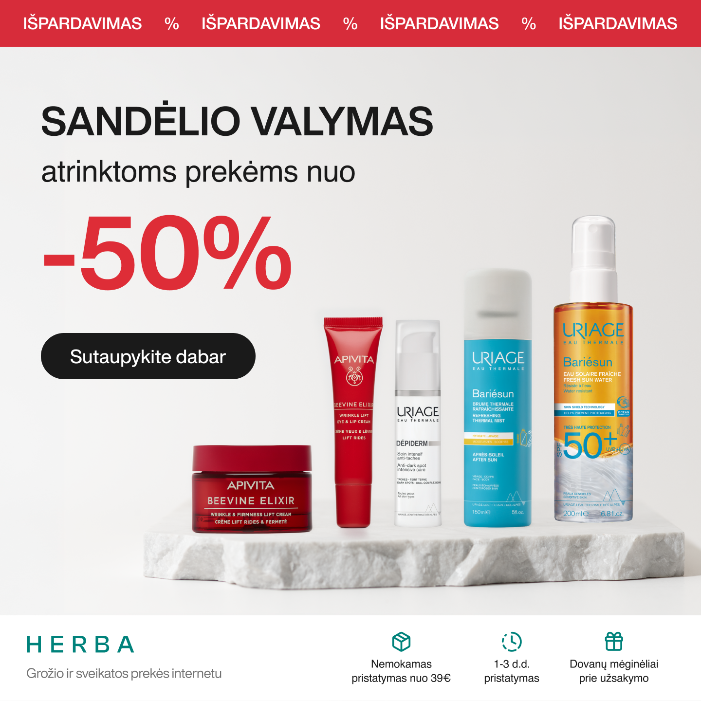 Herba.lt Facebook ad: Herba Sandėlio valymas