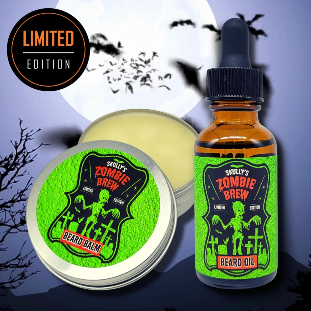 Skullys Ctz Beard Oil Facebook ad: Zombie Brew Collection - Only Available Until October 31st