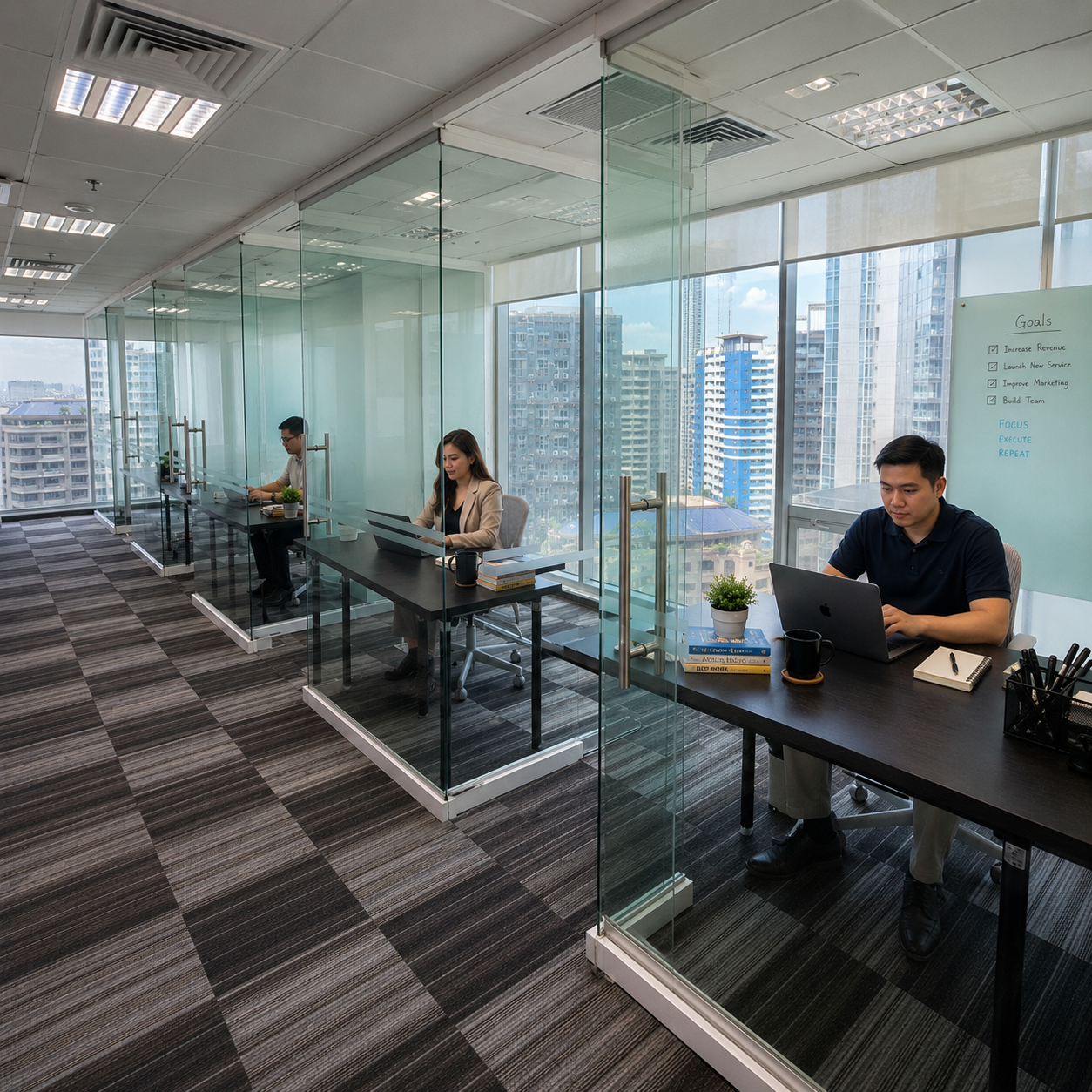 Merg Realty Co-Working Space Facebook ad: Serious Work Requires Serious Space.