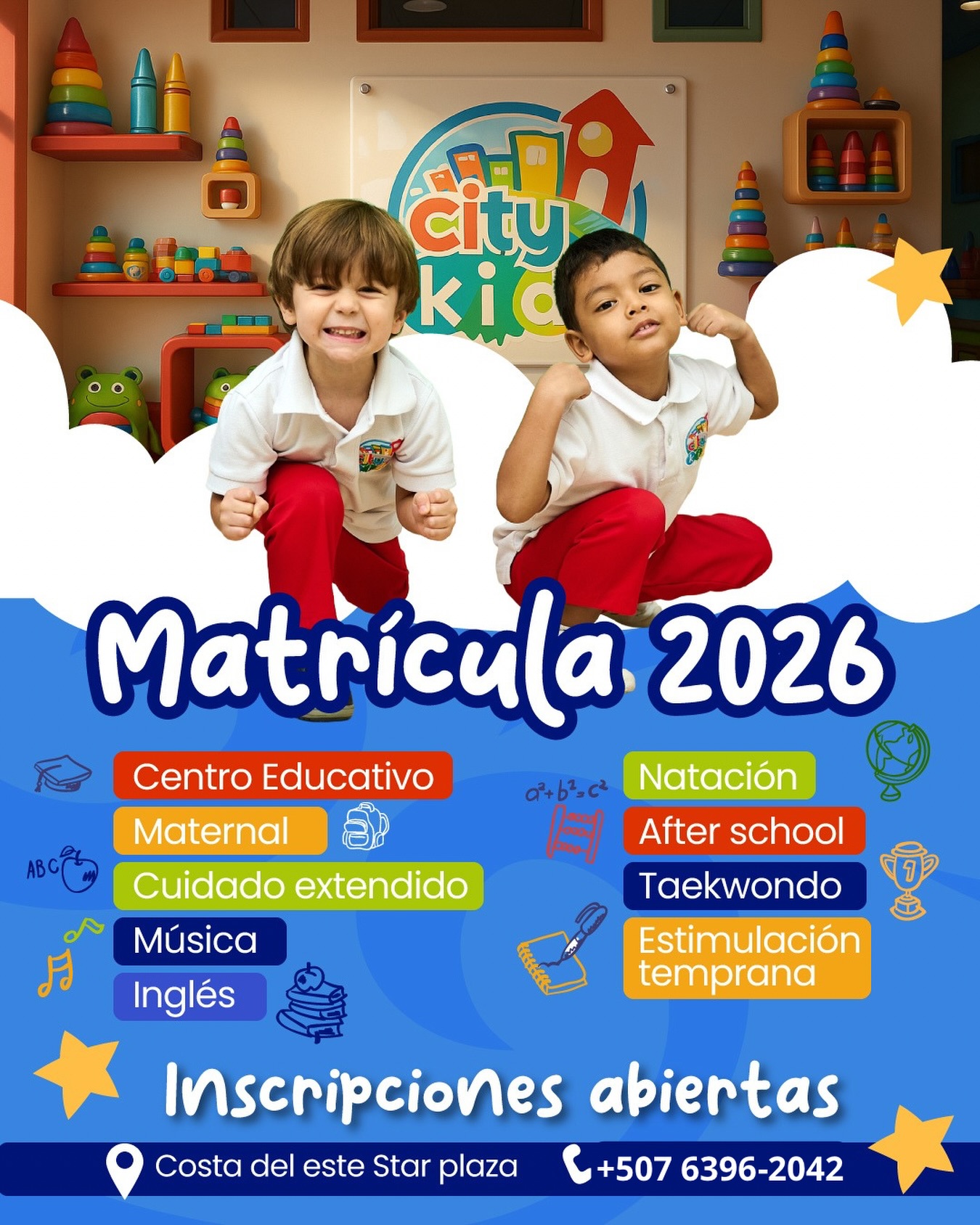 Citykids Facebook ad: Matrículas 2026 abiertas