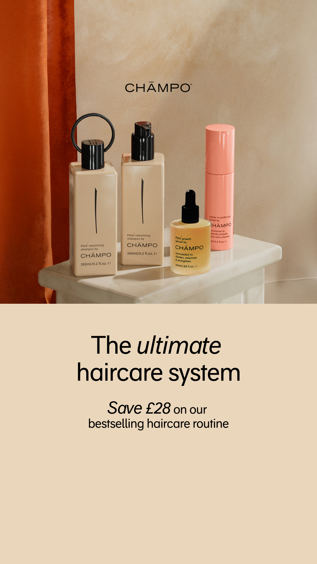 Chāmpo Haircare Facebook ad