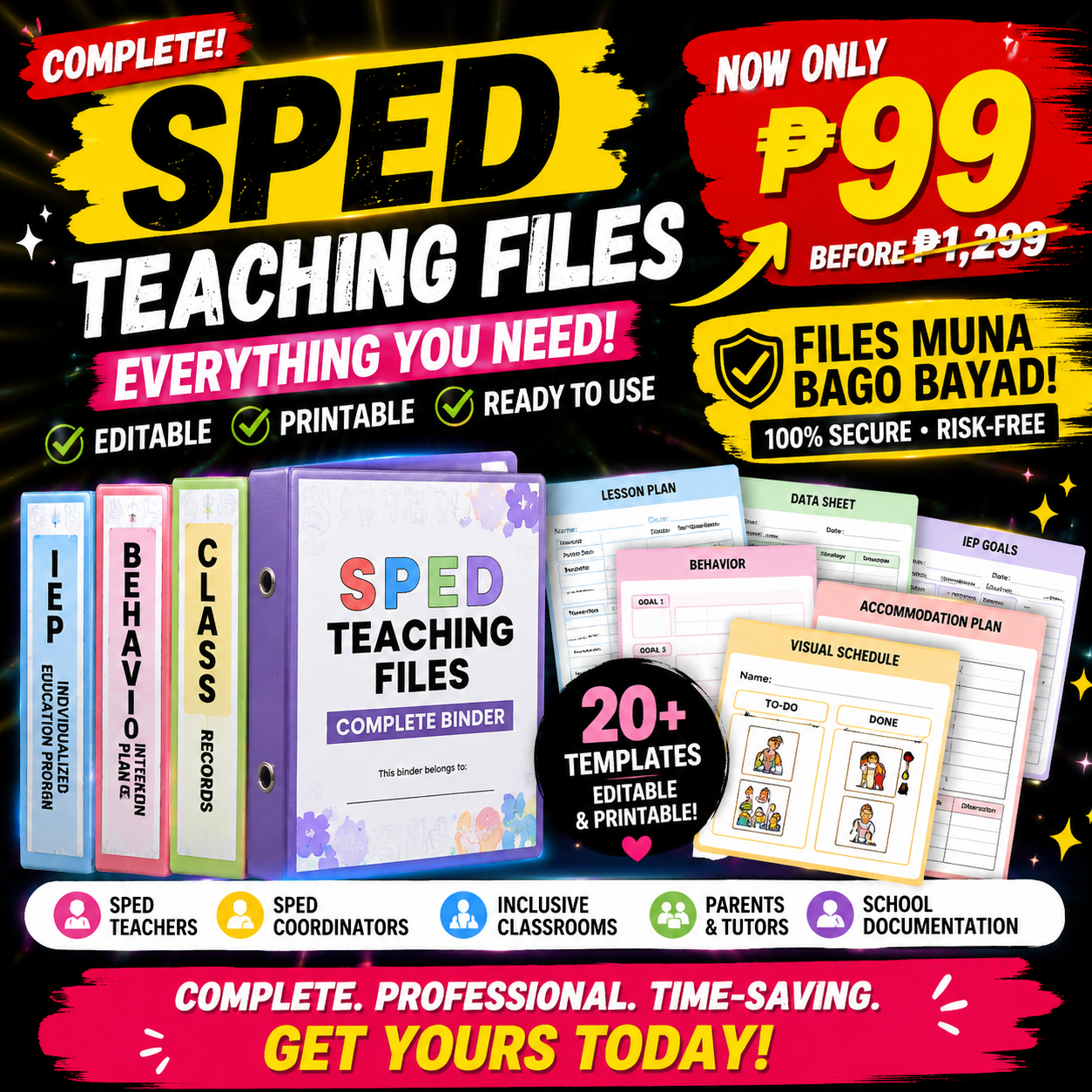 SPED Teaching Fiiles Facebook ad