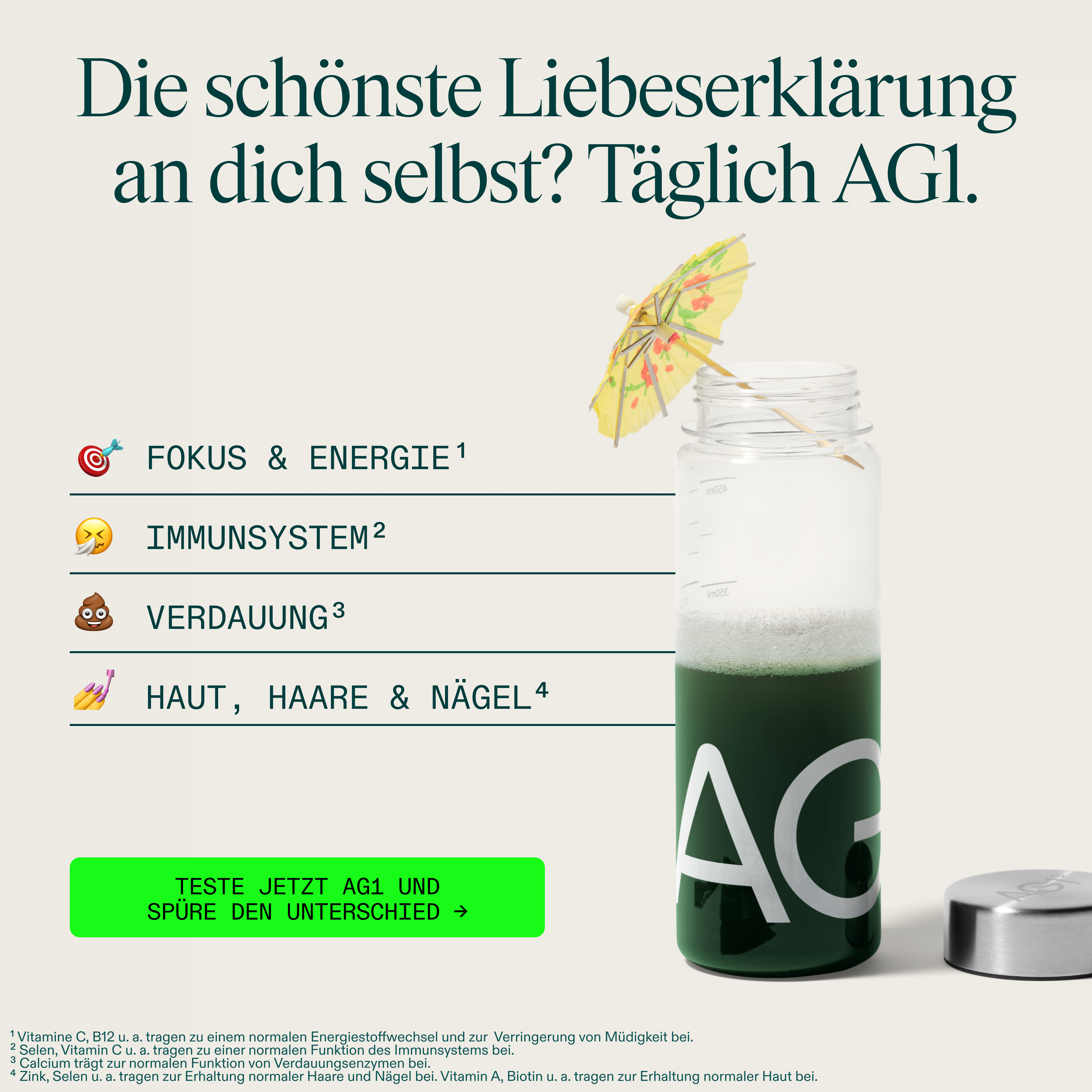 AG1 Deutschland Facebook ad