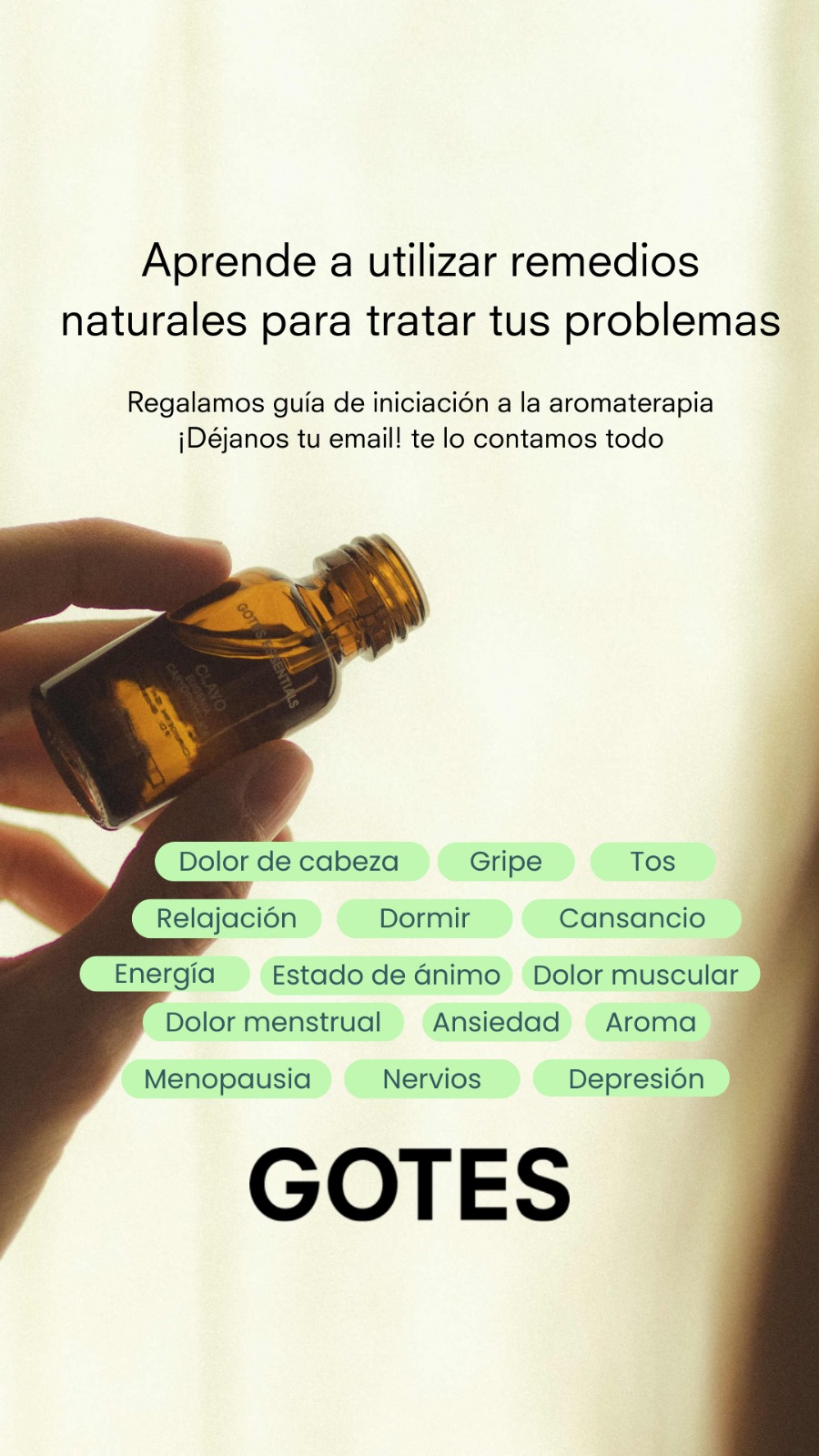 Gotes Essentials Facebook ad: Descubre el poder de la Aromaterapia