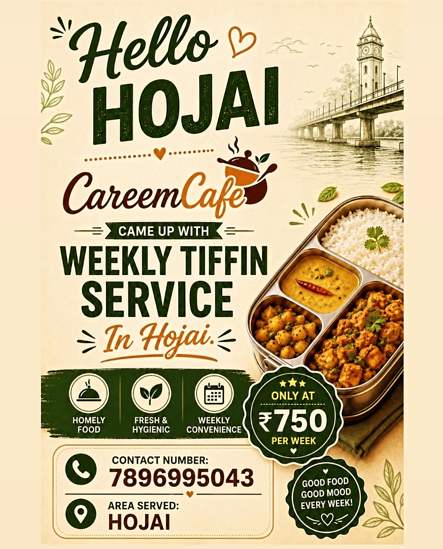 careemcafe Facebook ad: Weekly Tiffin Service