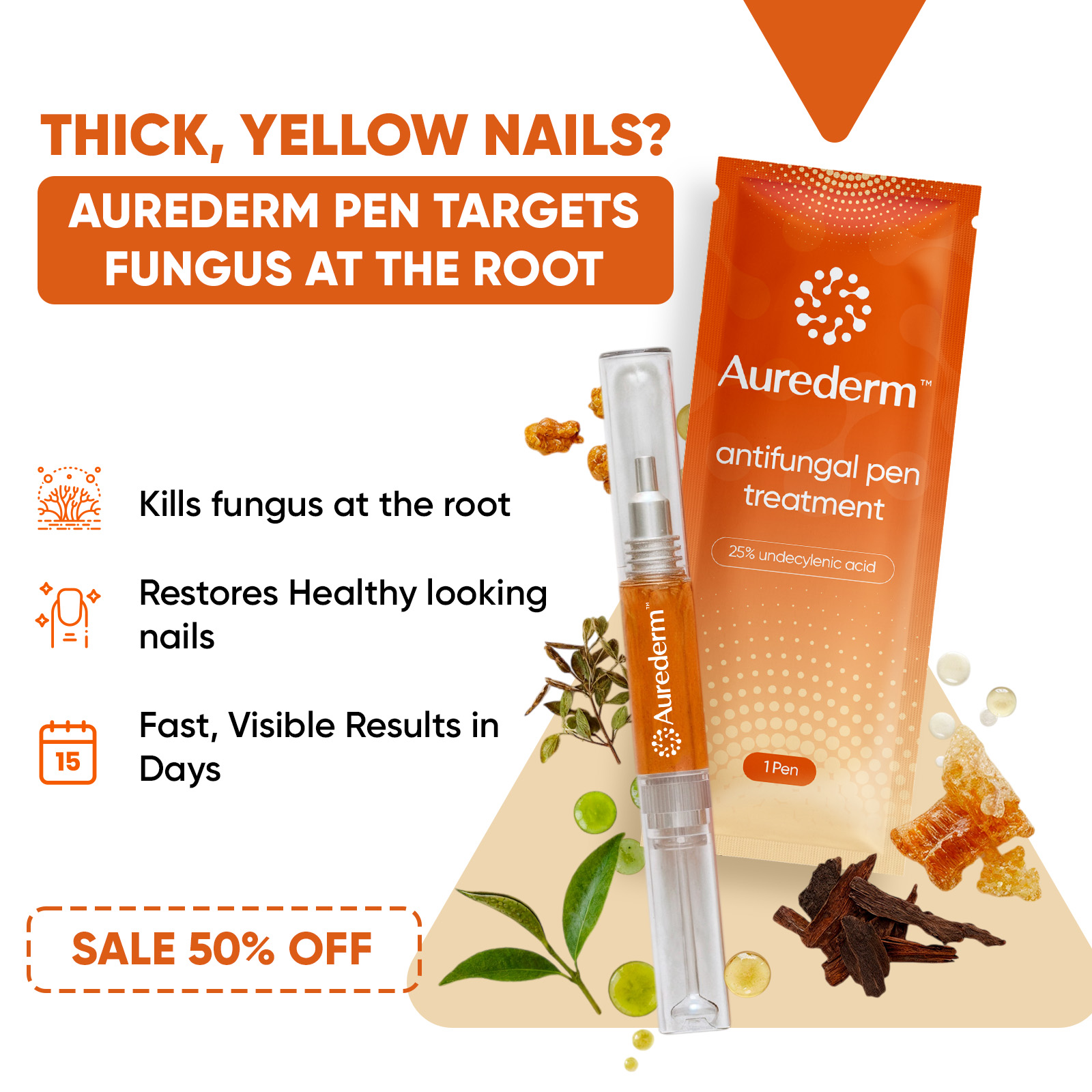 AureDerm Facebook ad: #1 Rated Antifungal Pen