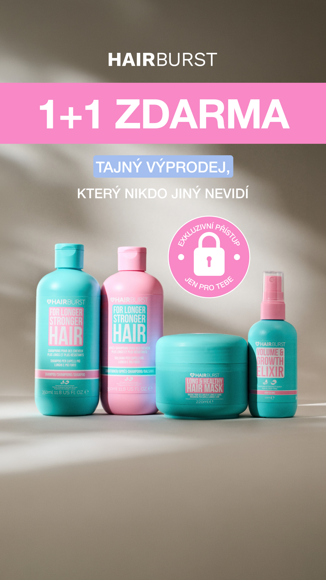 Hairburst Czech Republic Facebook ad