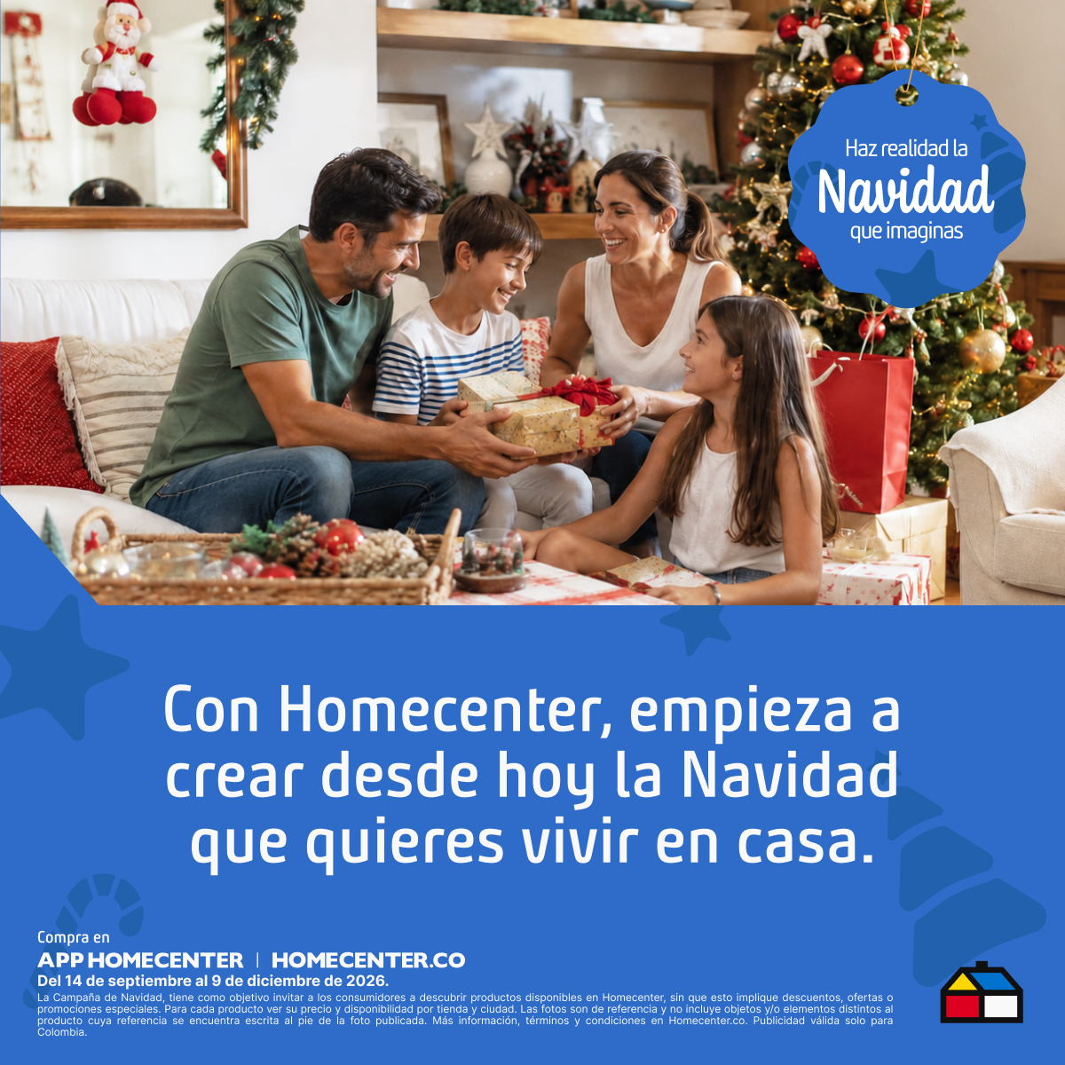Homecenter Facebook ad: Tu Navidad empieza hoy
