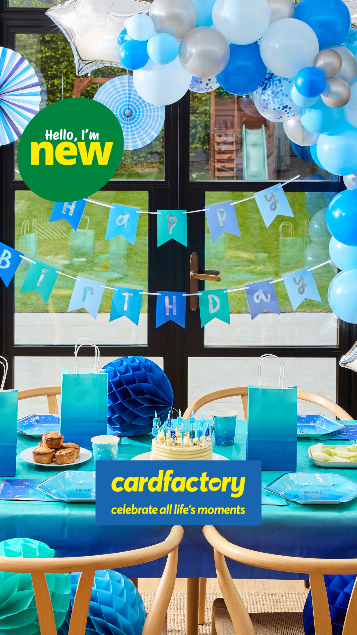 Card Factory Facebook ad: Blue-tiful vibes