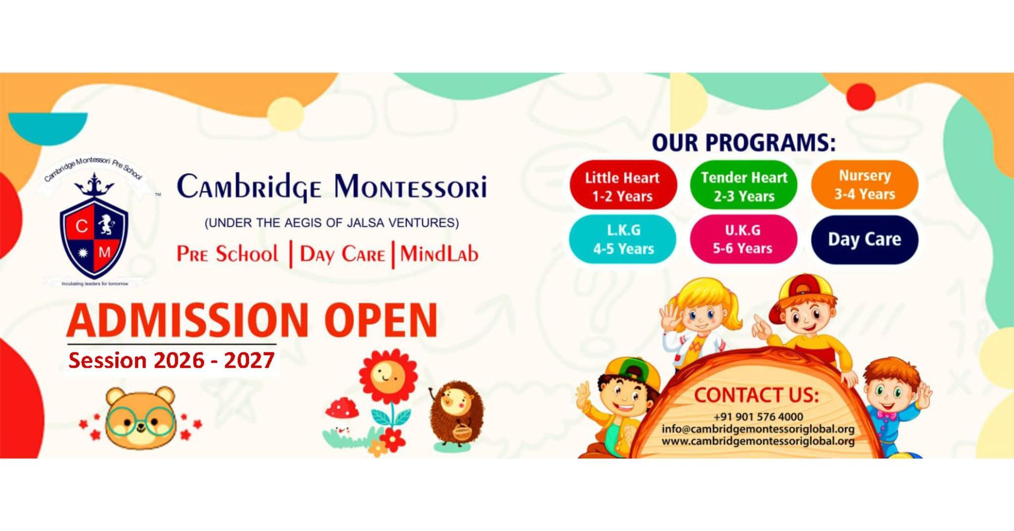 Cambridge Montessori Preschool & Day Care Facebook ad