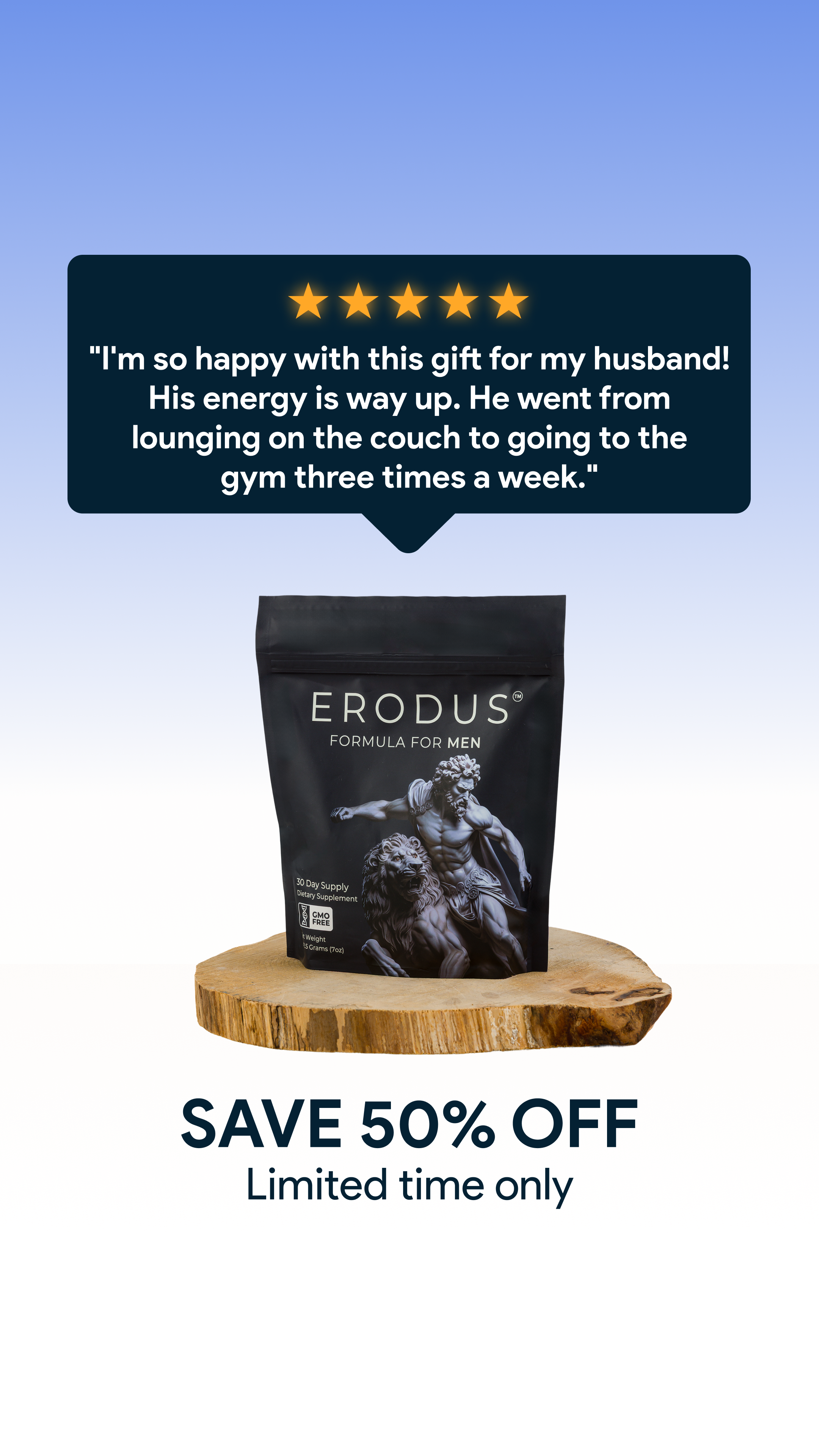 Erodus Formula For Men Facebook ad