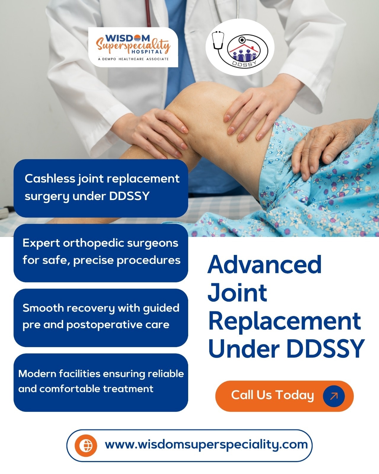 Wisdom Superspeciality Hospital Facebook ad: Reliable, expert-led joint replacement care designed for…