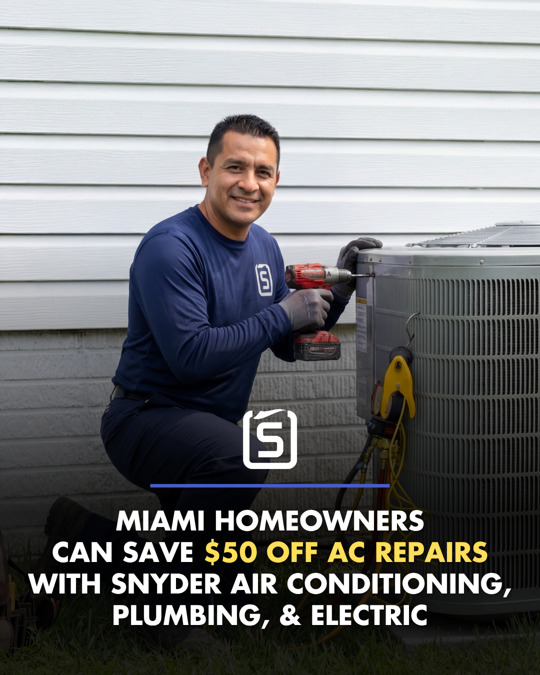 Snyder Air Conditioning, Plumbing & Electric Facebook ad