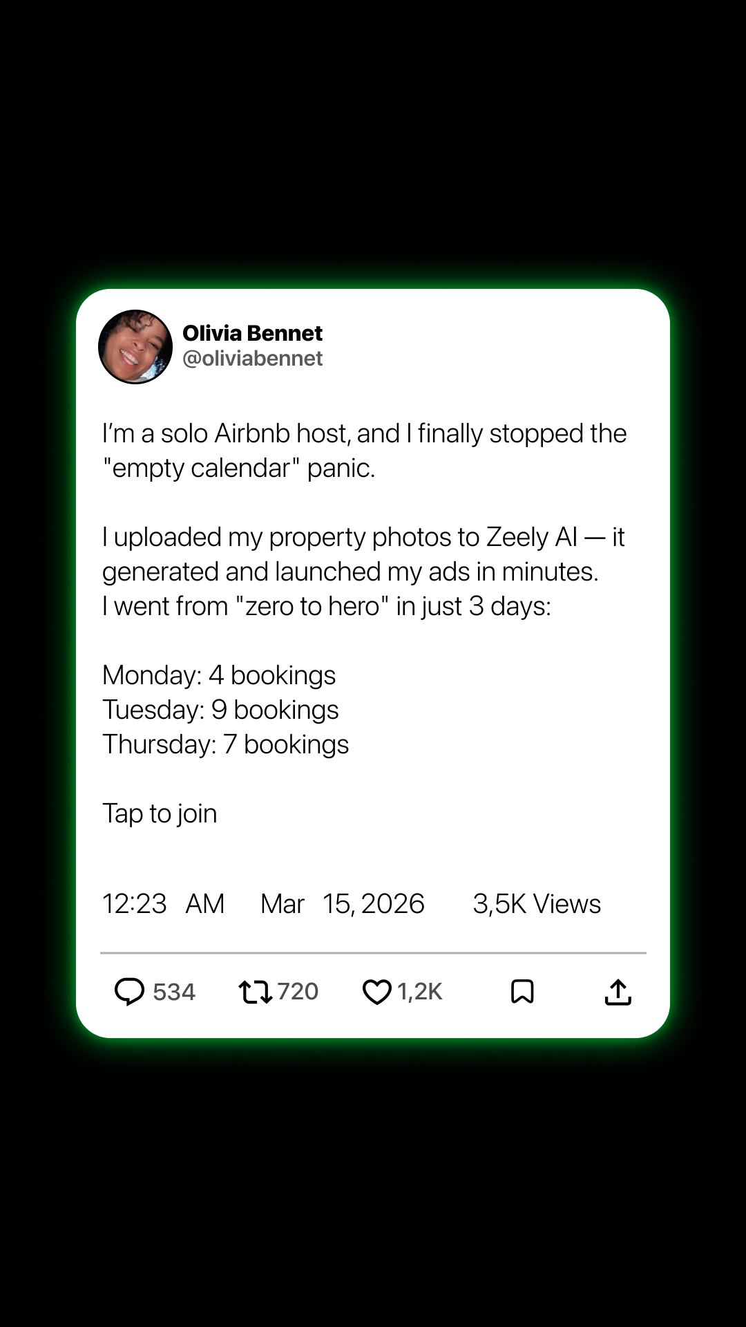 Zeely Facebook ad