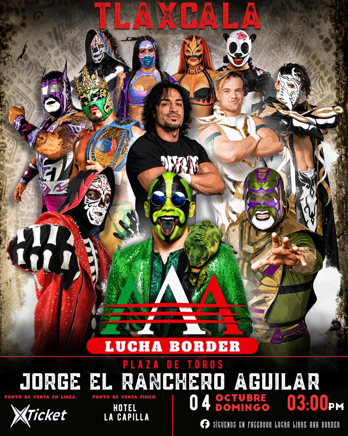 Lucha Libre AAA Border Facebook ad: TLAXCALAAA