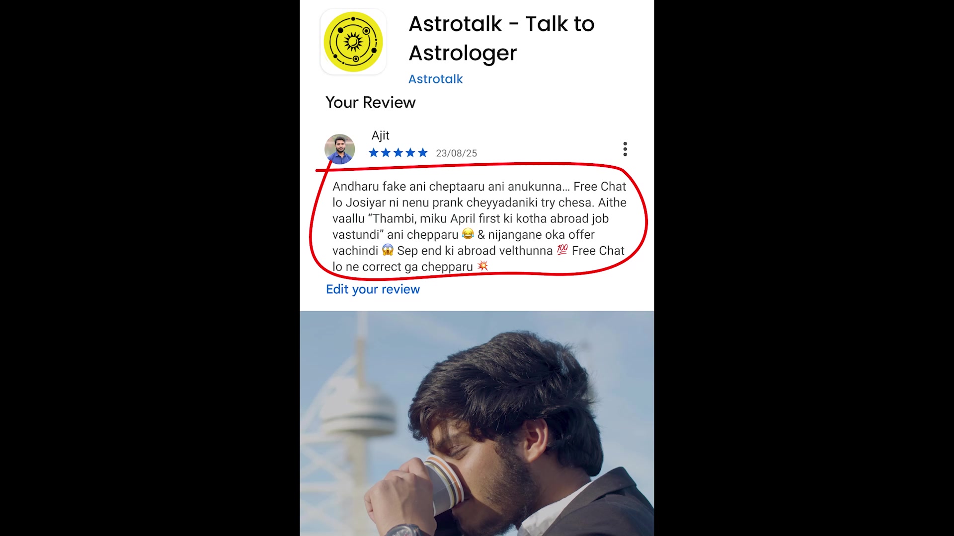 Astrotalk Facebook ad from Apr 27, 2026