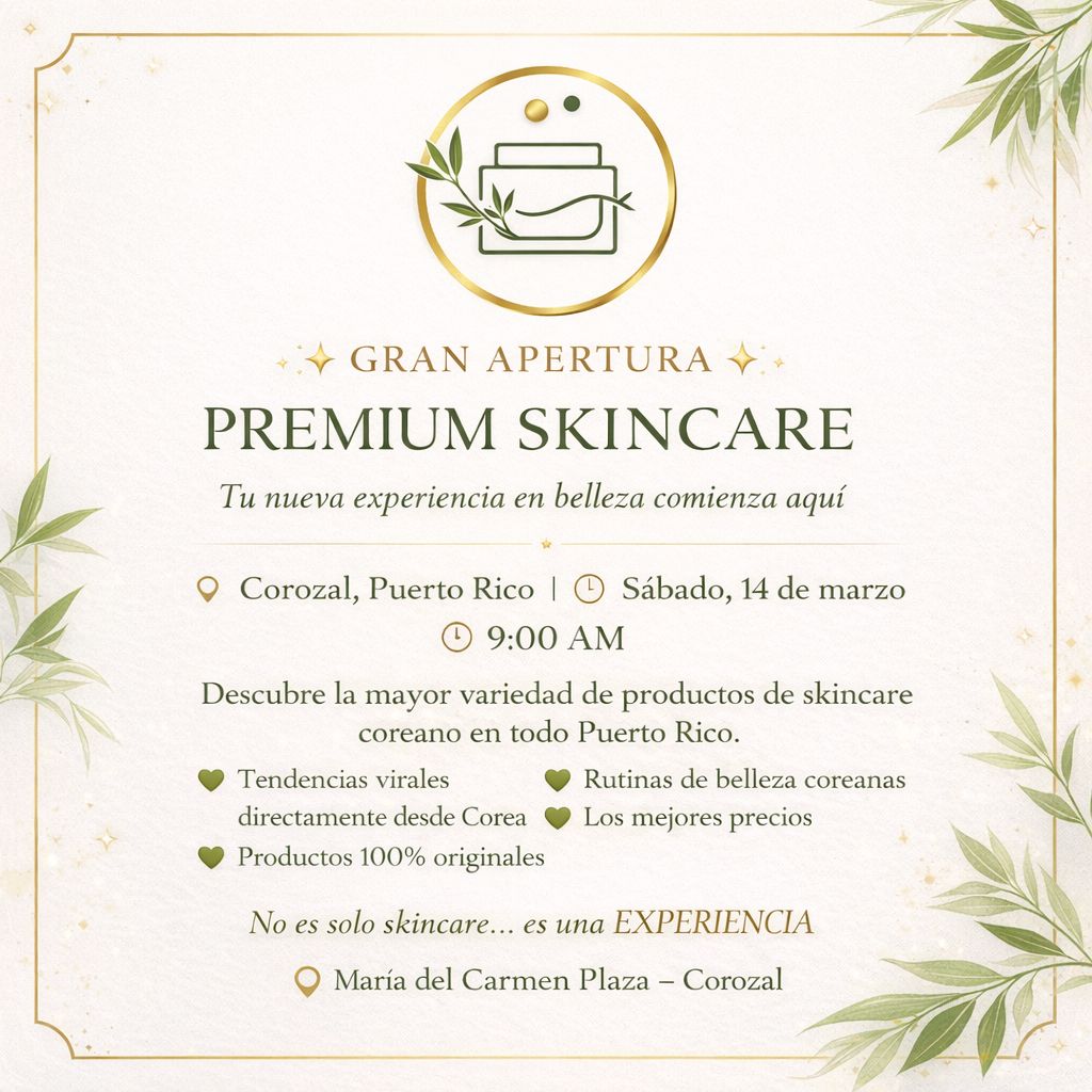 Premium SkinCare Products PR Facebook ad: GRAN APERTURA