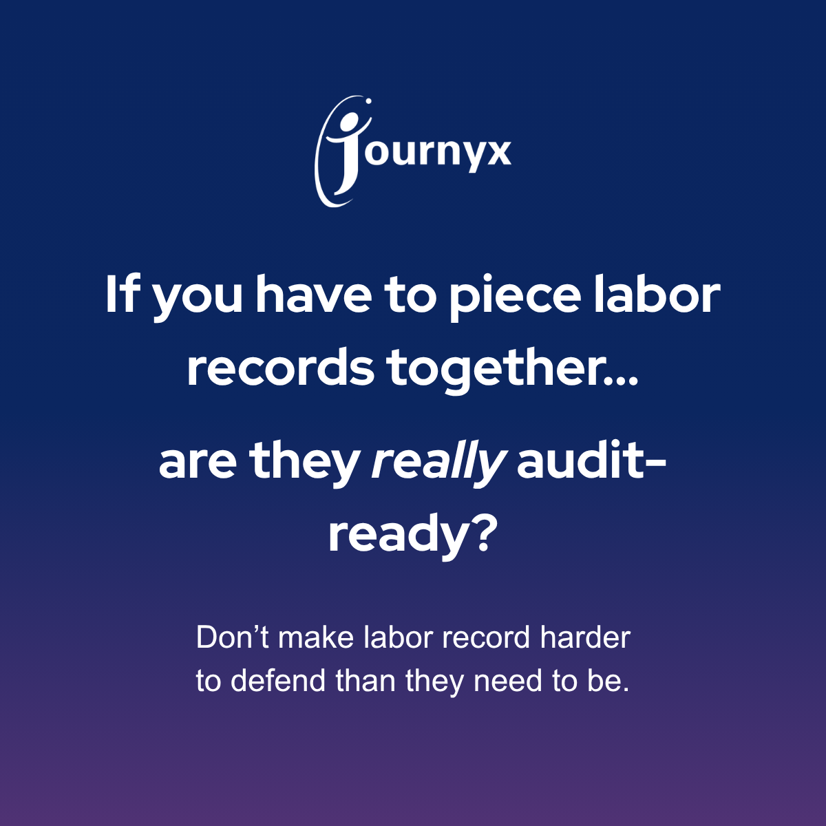 Journyx Facebook ad: Audit-Ready Labor Tracking for Public Power