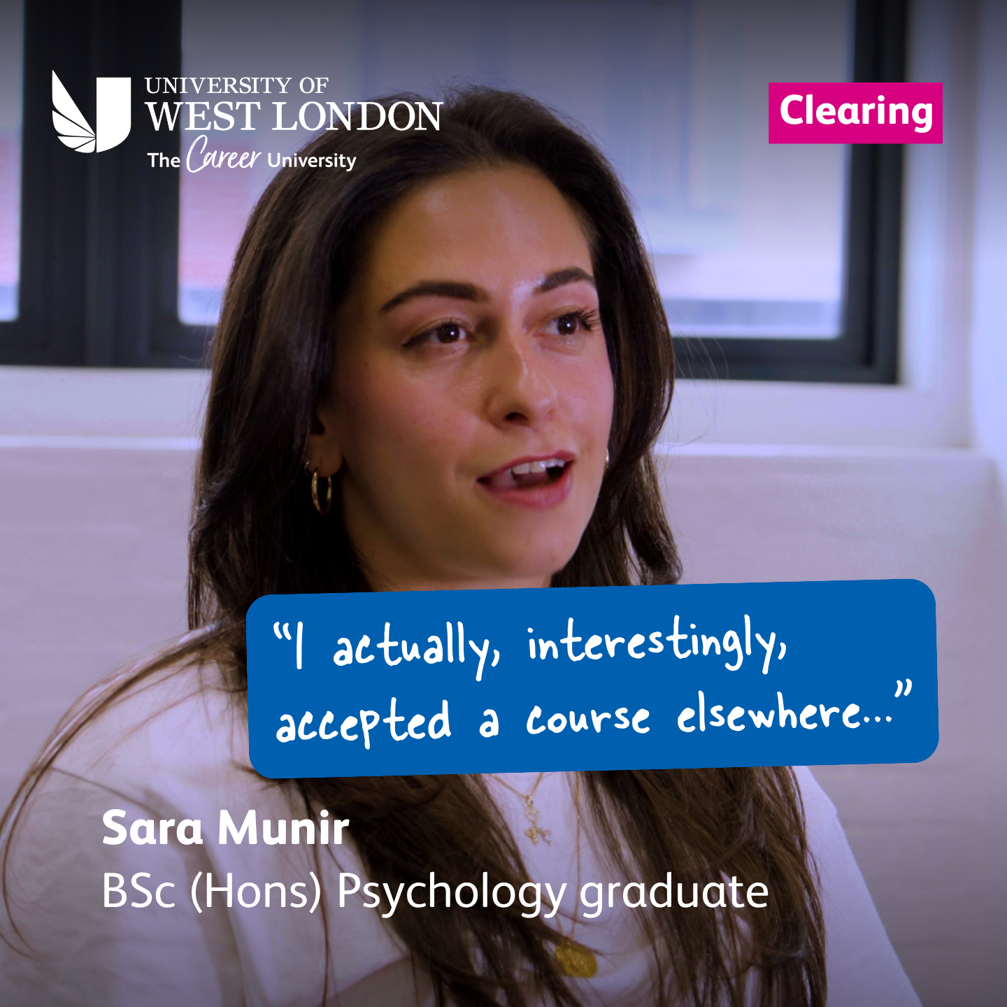 University of West London Facebook ad