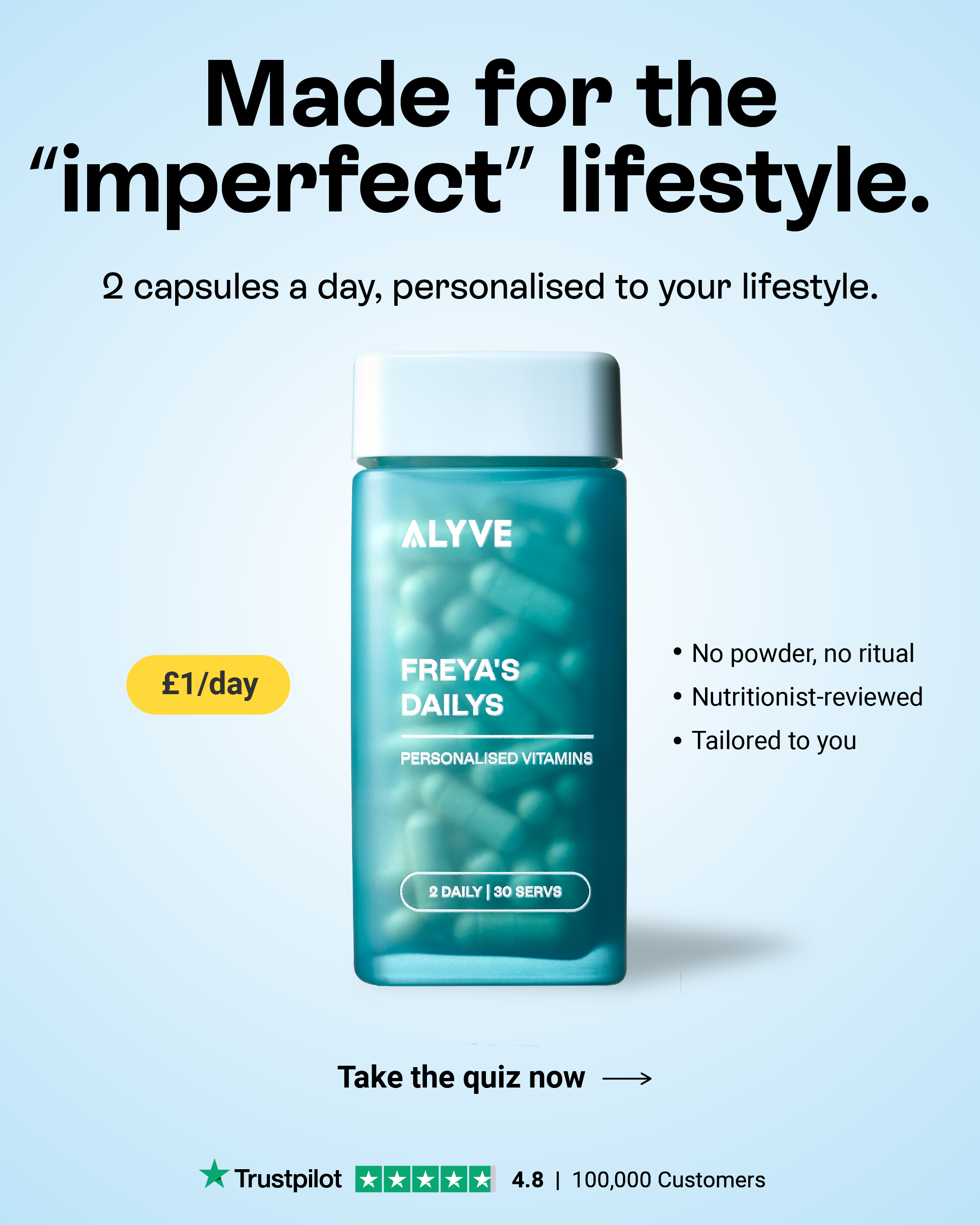 ALYVE Facebook ad: Free UK Shipping