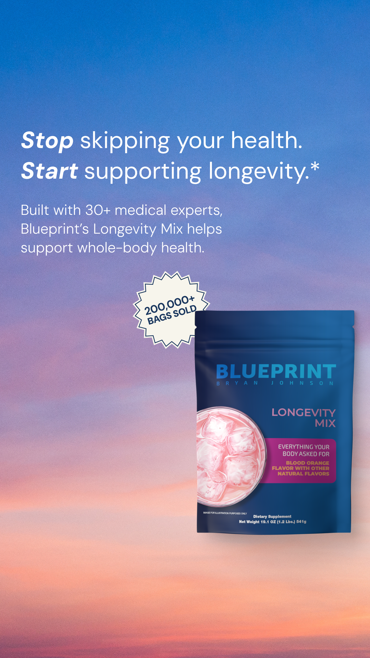Blueprint Longevity Facebook ad