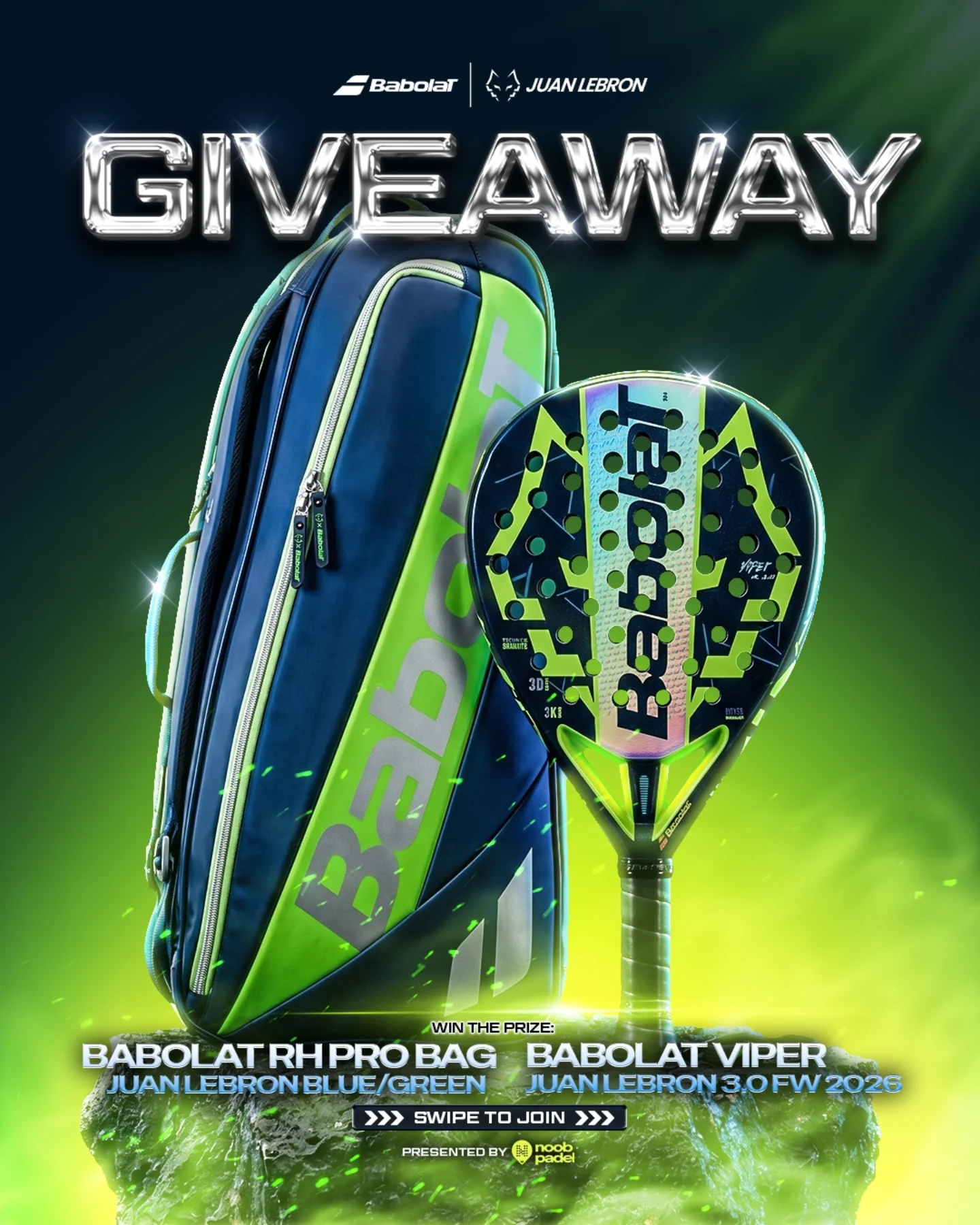 NOOB PADEL Facebook ad: PADAL GIVEAWAY ALERT!