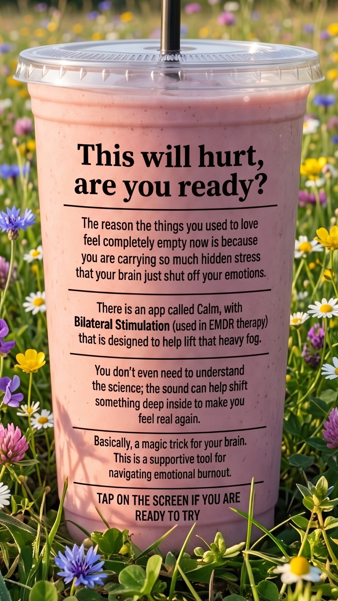 Calm Facebook ad