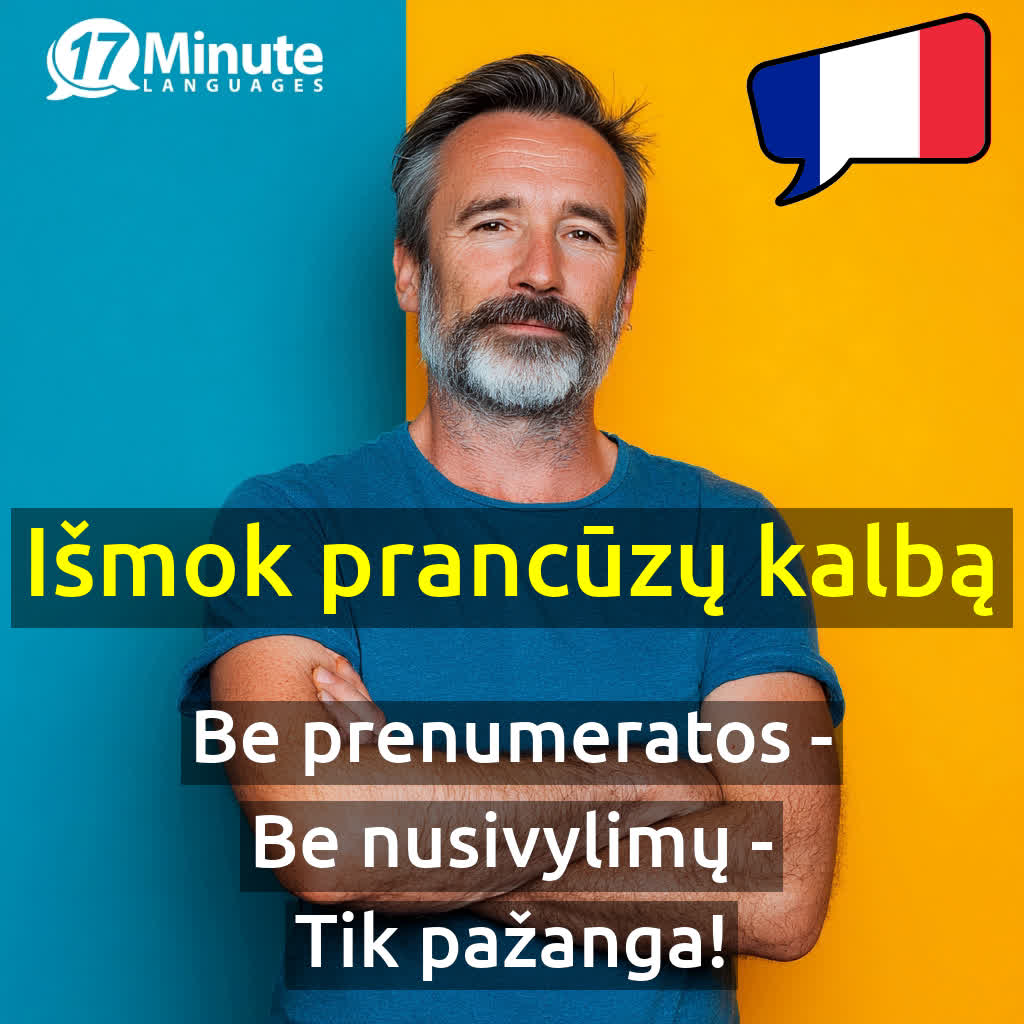 17 Minute Languages Lietuva Facebook ad