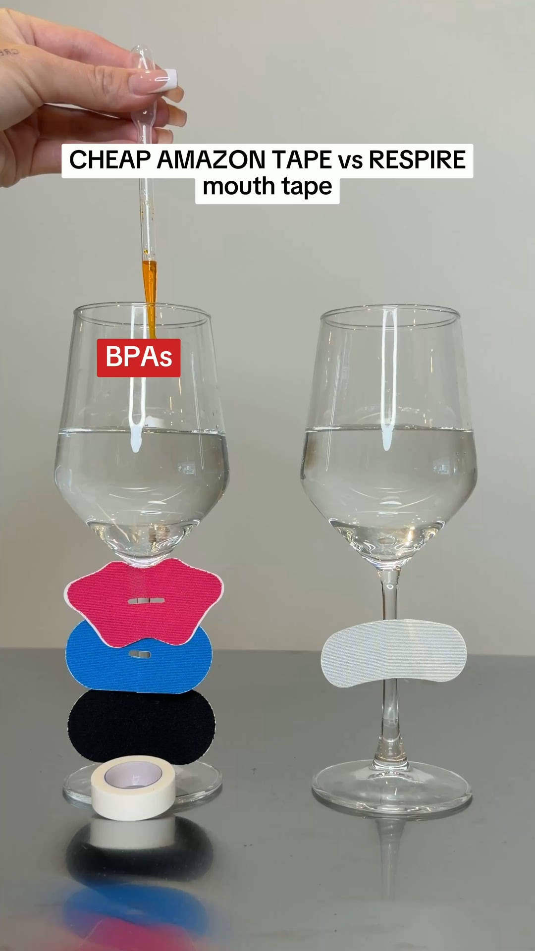 Try Respire Facebook ad: Untested vs Tested Mouth Tape. Here's The Difference