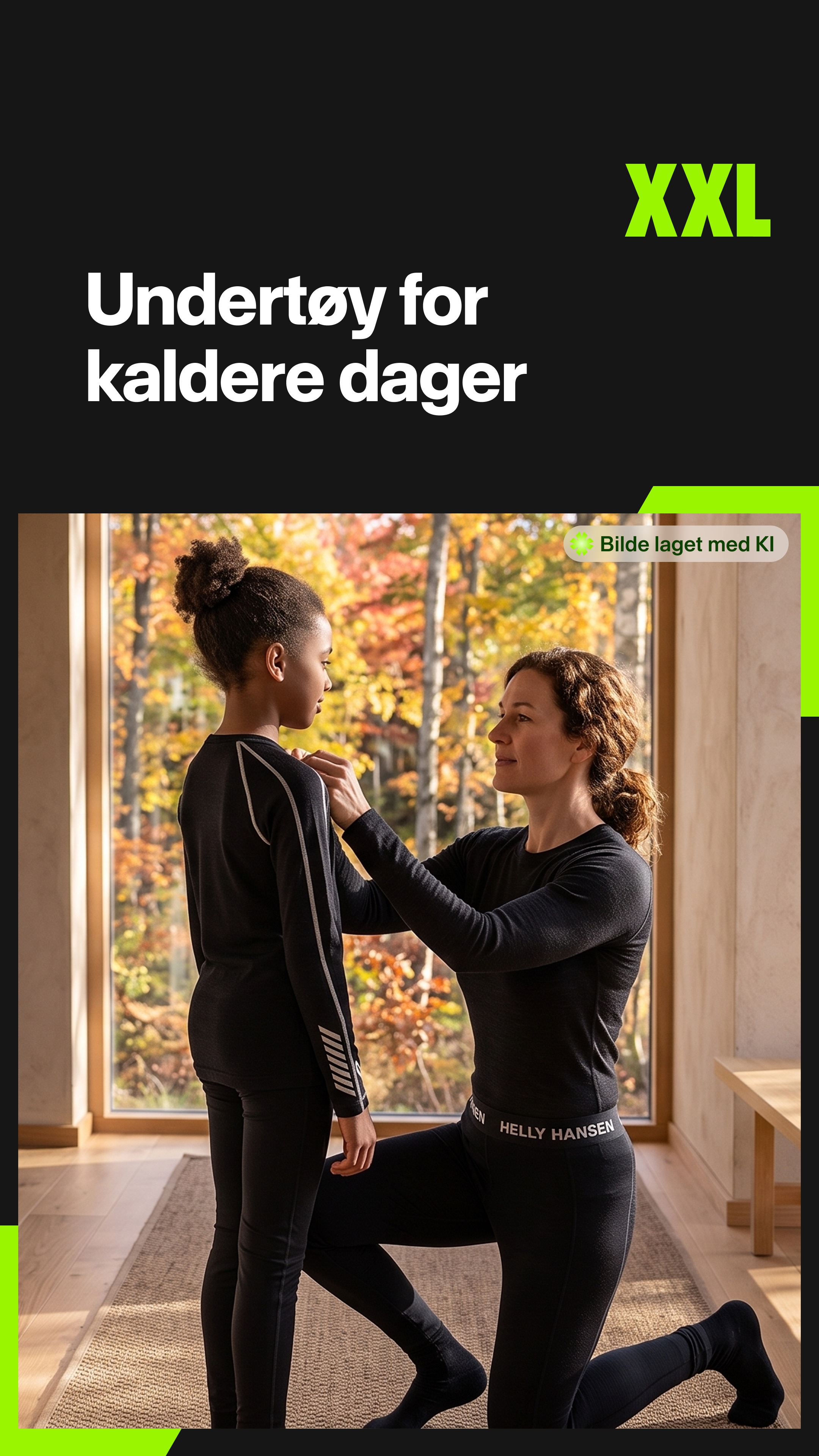 XXL Sport & Villmark Facebook ad: Når temperaturen synker, starter du med undertøyet