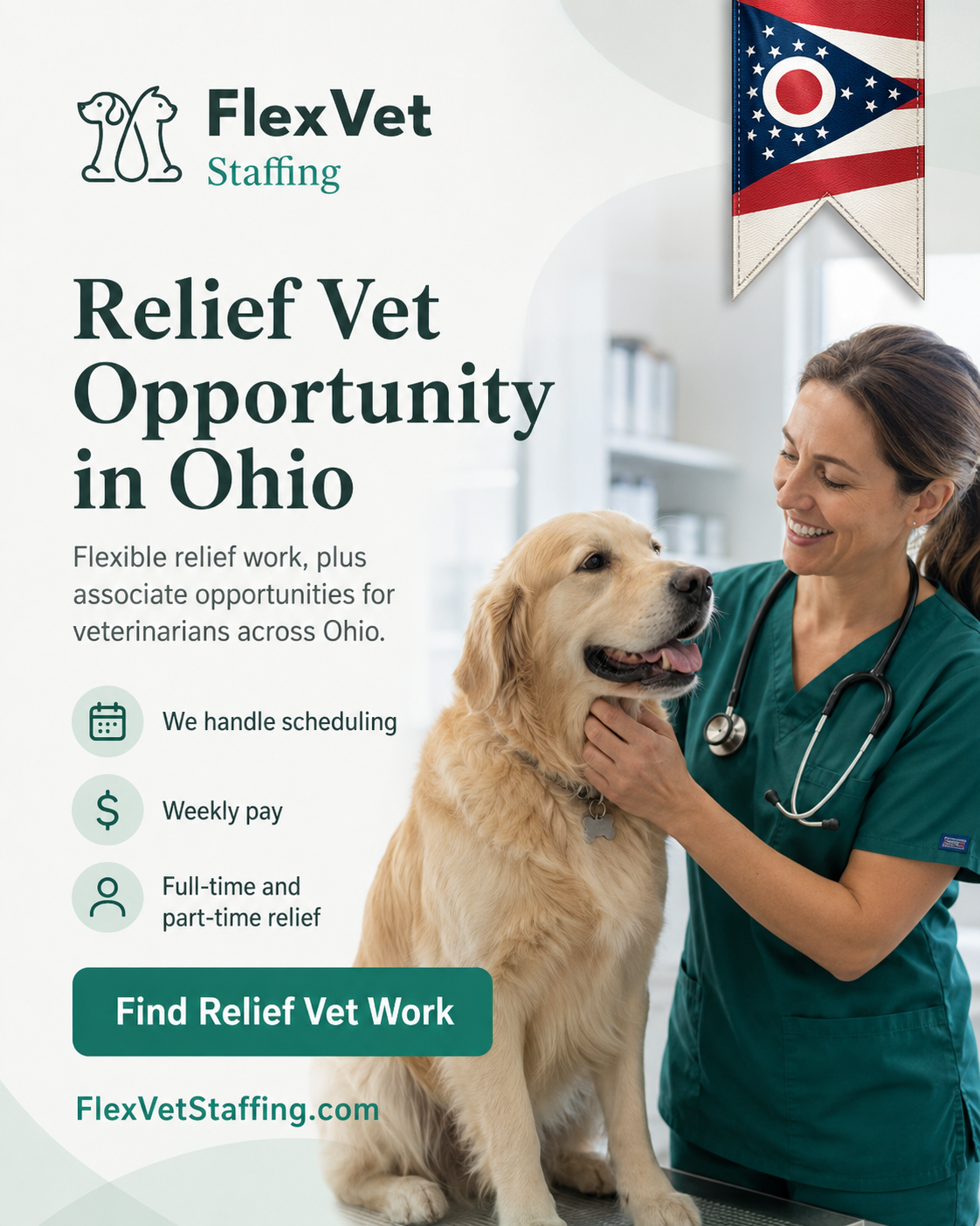 Flex Vet Staffing Facebook ad
