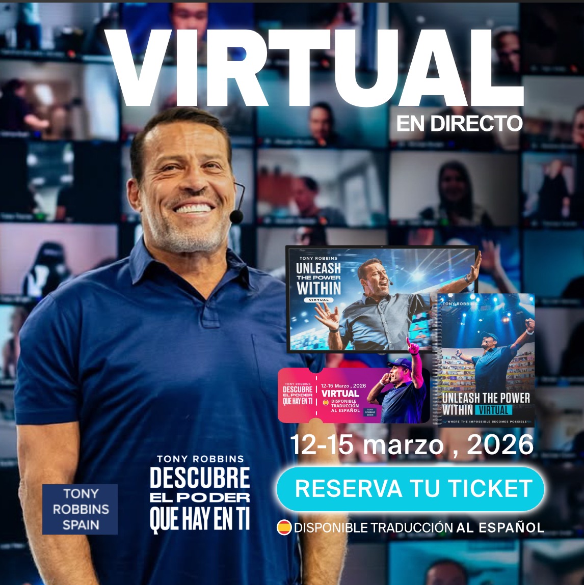 Tony Robbins Spain Facebook ad