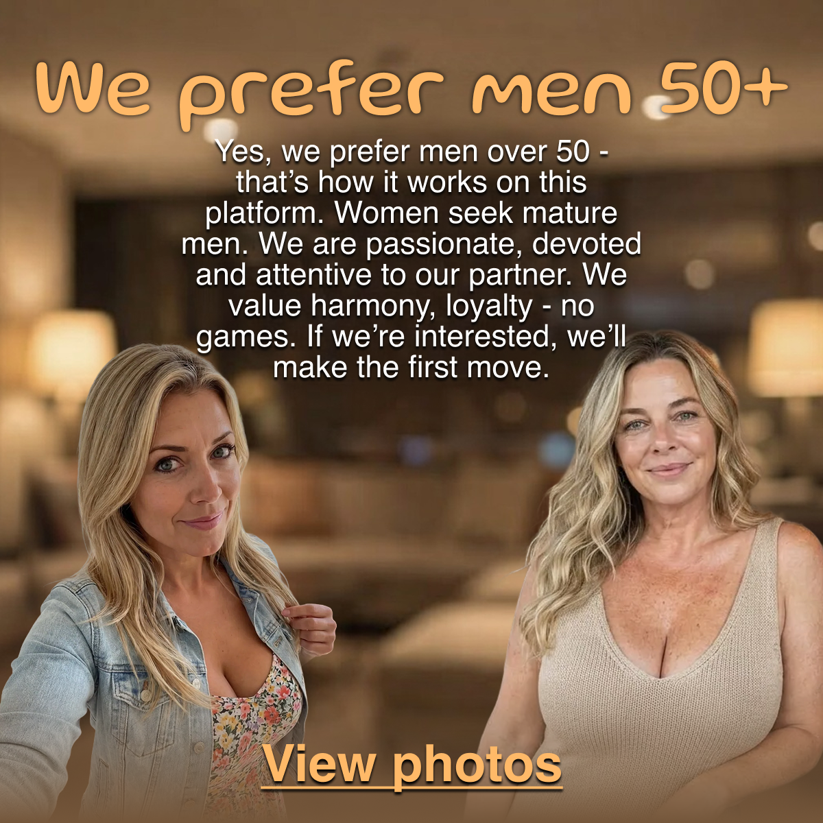 Logic through Harmony Facebook ad: For men 45+ Slavic Women