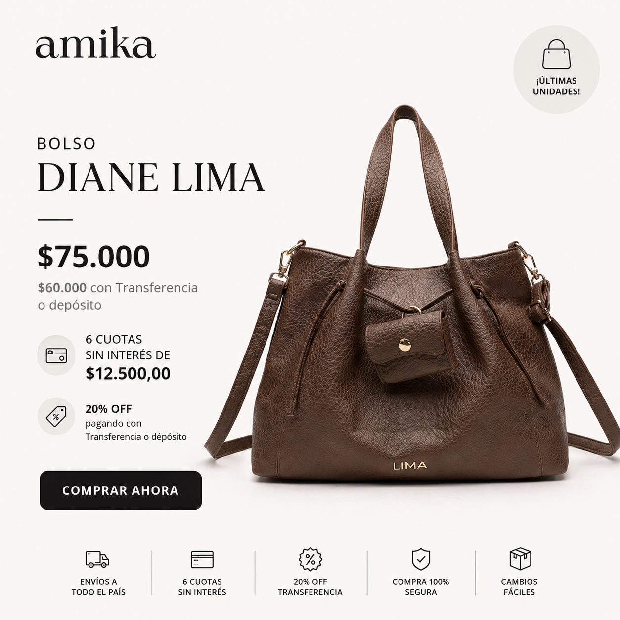 Mundo Amika Facebook ad: 6 cuotas sin interés