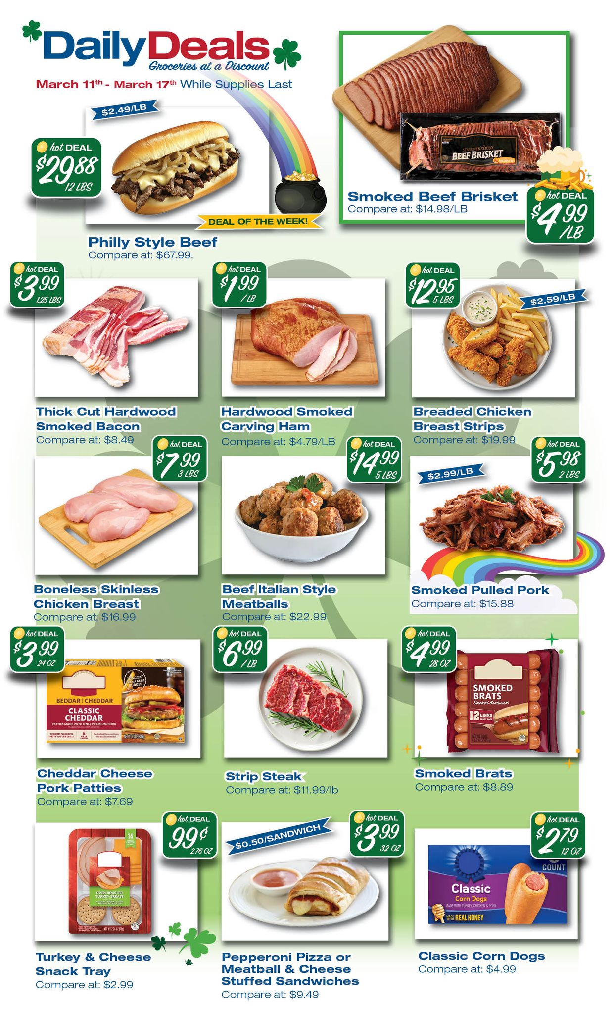 Daily Deals Food Outlet Facebook ad: Looking for a pot of gold?
